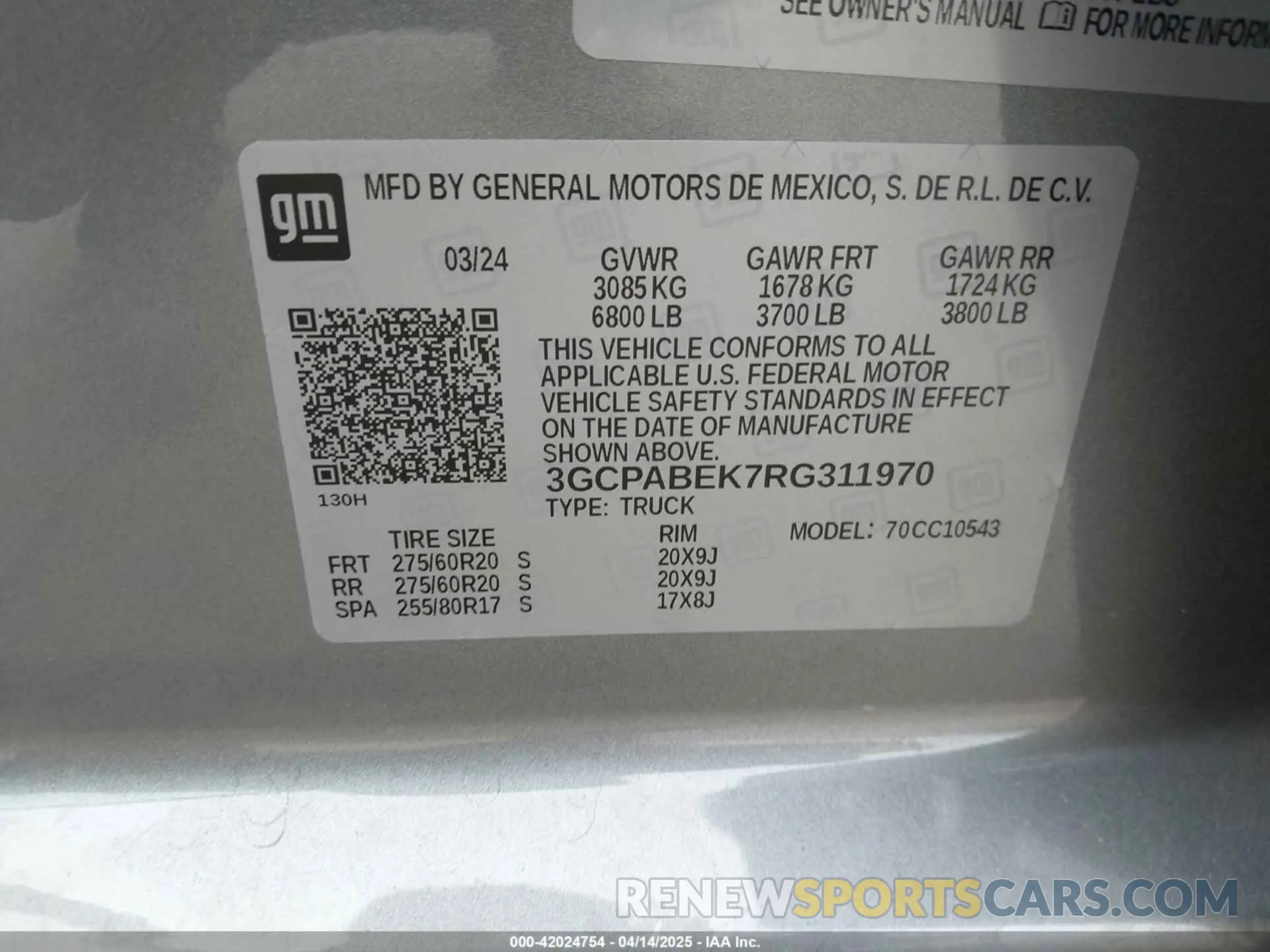 9 Photograph of a damaged car 3GCPABEK7RG311970 CHEVROLET SILVERADO 1500 2024