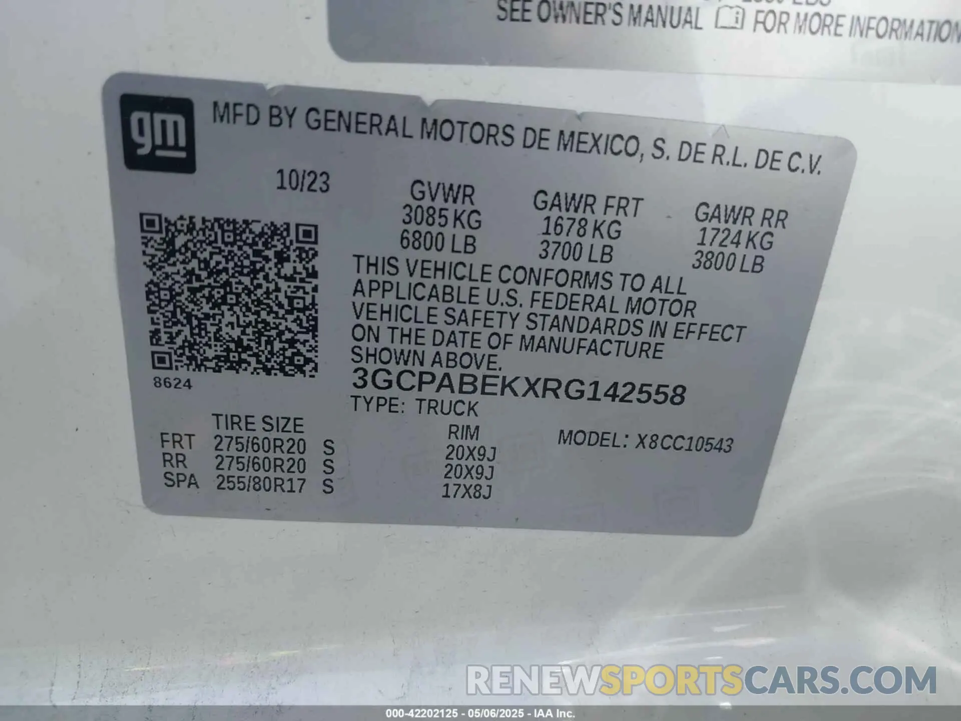 9 Photograph of a damaged car 3GCPABEKXRG142558 CHEVROLET SILVERADO 1500 2024