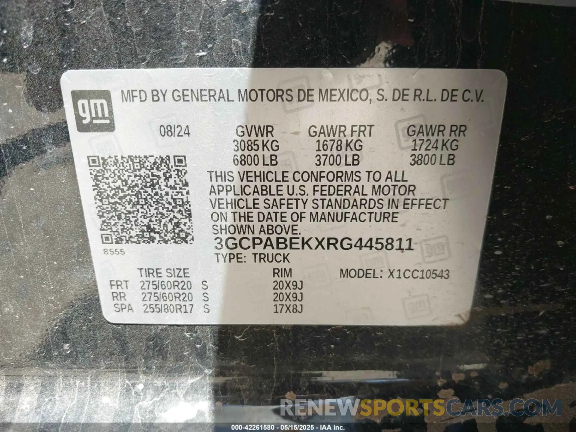 9 Photograph of a damaged car 3GCPABEKXRG445811 CHEVROLET SILVERADO 1500 2024