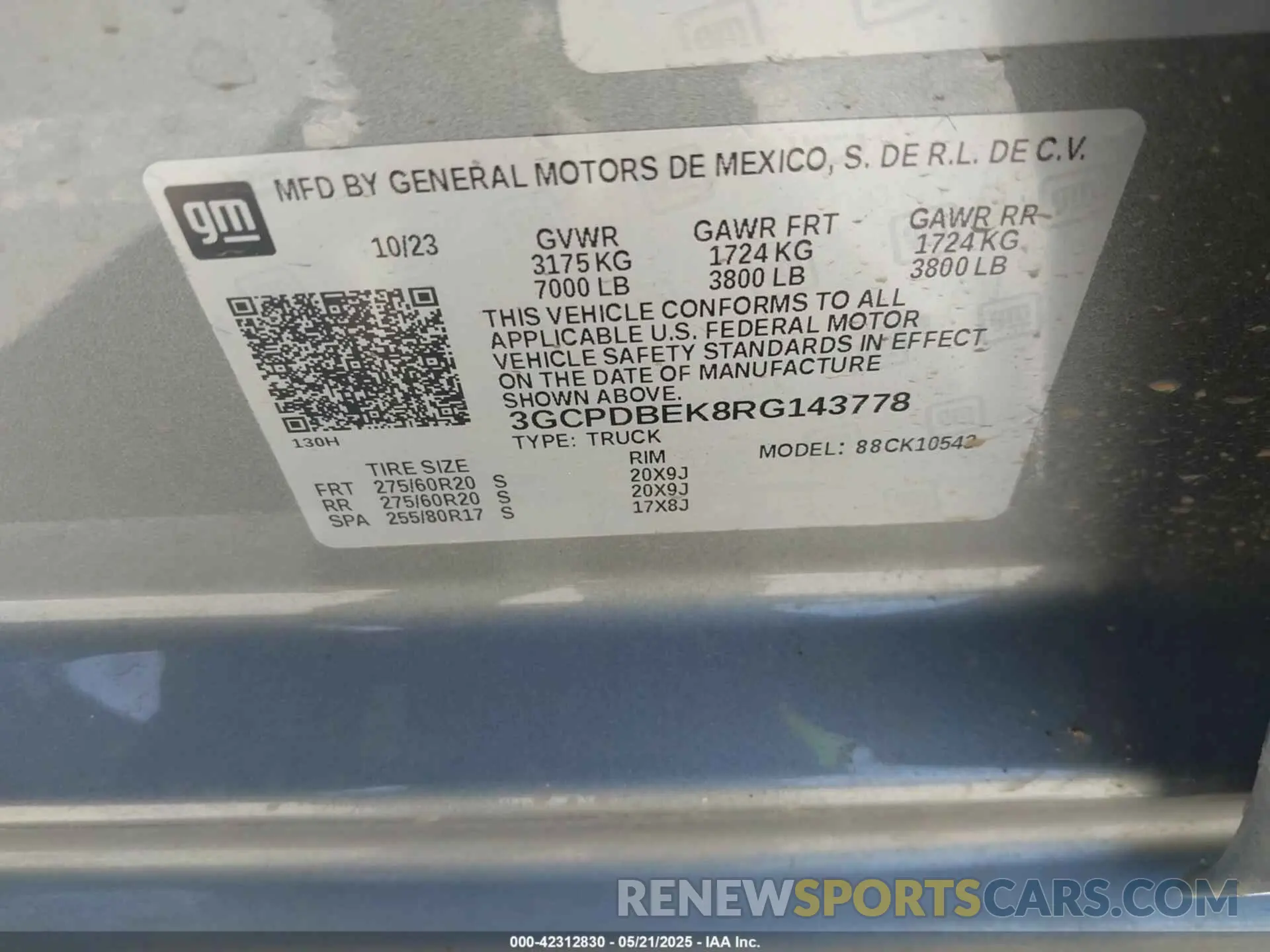 9 Photograph of a damaged car 3GCPDBEK8RG143778 CHEVROLET SILVERADO 1500 2024