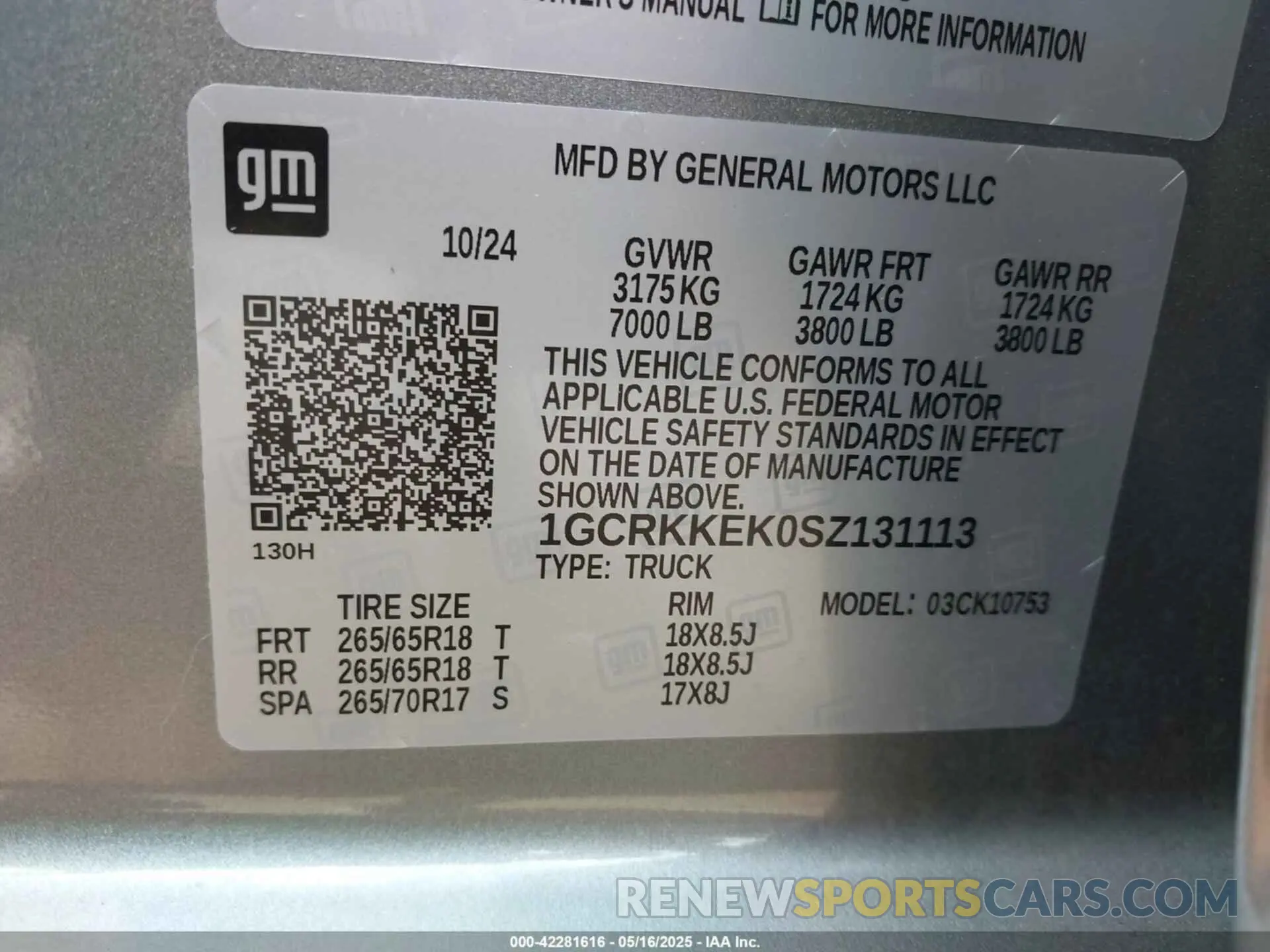 9 Photograph of a damaged car 1GCRKKEK0SZ131113 CHEVROLET SILVERADO 1500 2025