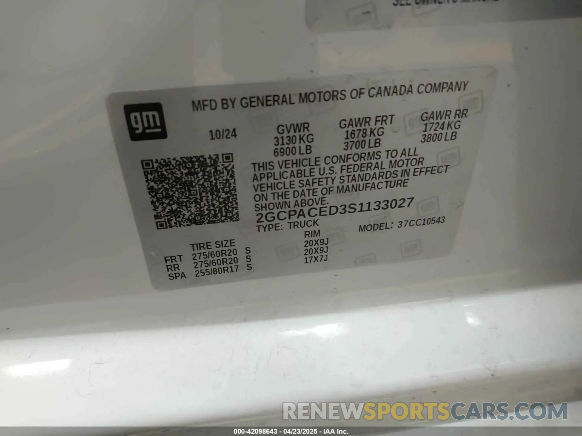 9 Photograph of a damaged car 2GCPACED3S1133027 CHEVROLET SILVERADO 1500 2025