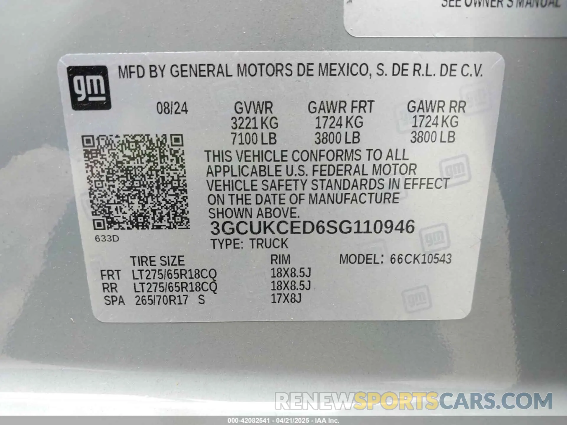 9 Photograph of a damaged car 3GCUKCED6SG110946 CHEVROLET SILVERADO 1500 2025