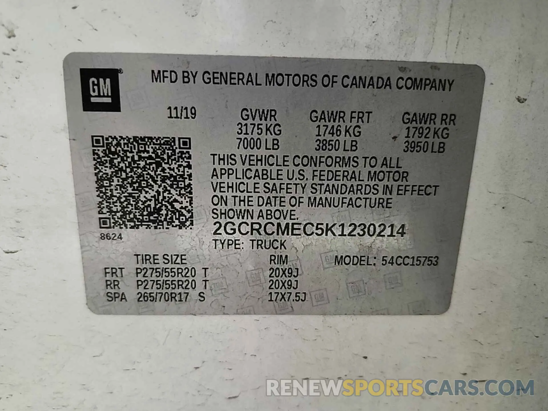22 Photograph of a damaged car 2GCRCMEC5K1230214 CHEVROLET SILVERADO 1500 LD 2019