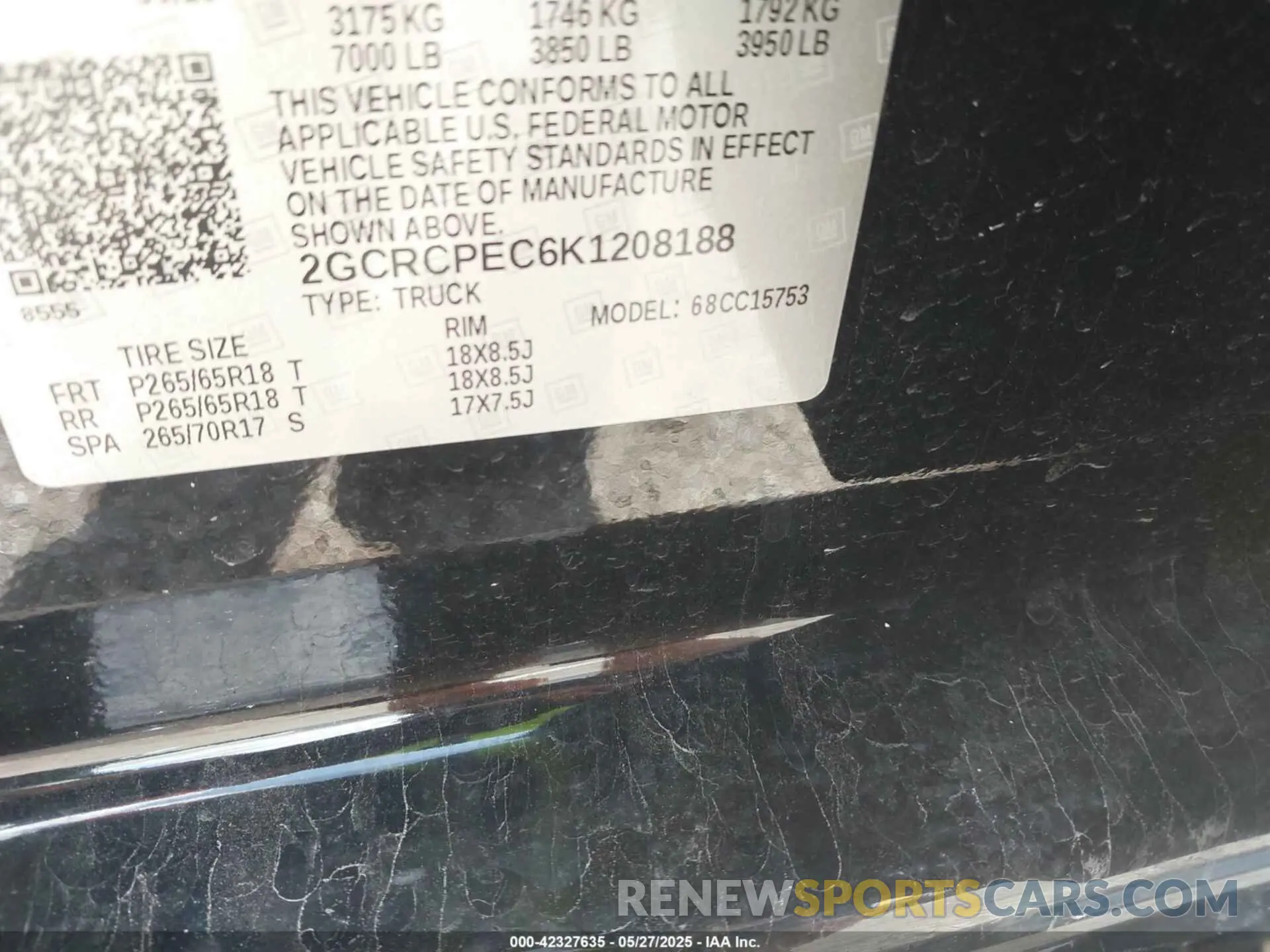 9 Photograph of a damaged car 2GCRCPEC6K1208188 CHEVROLET SILVERADO 1500 LD 2019