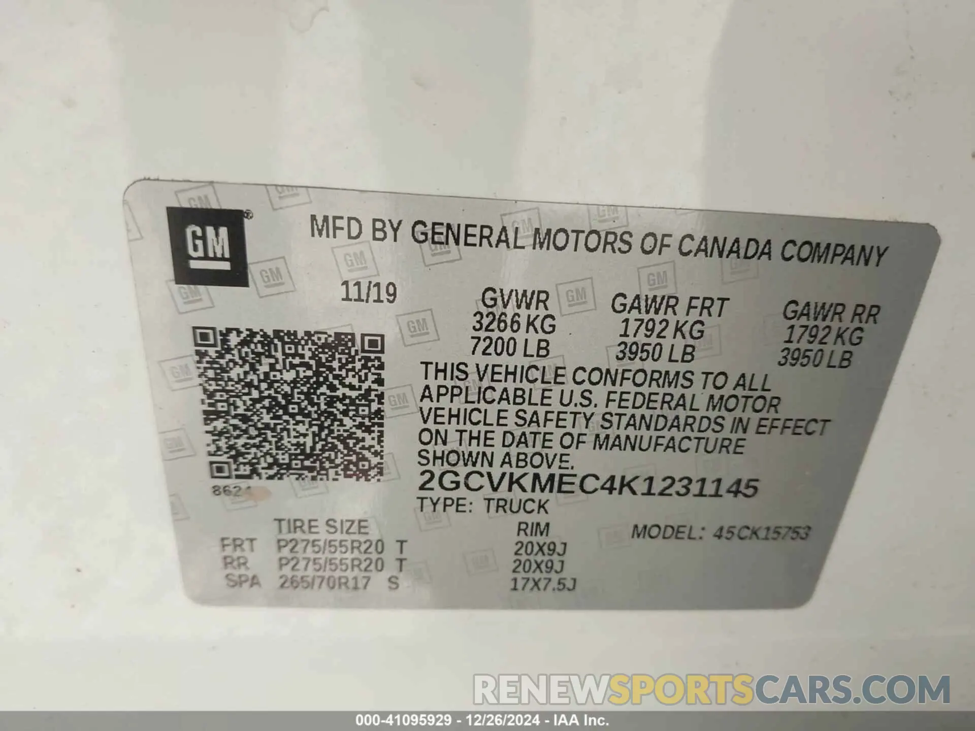 9 Photograph of a damaged car 2GCVKMEC4K1231145 CHEVROLET SILVERADO 1500 LD 2019