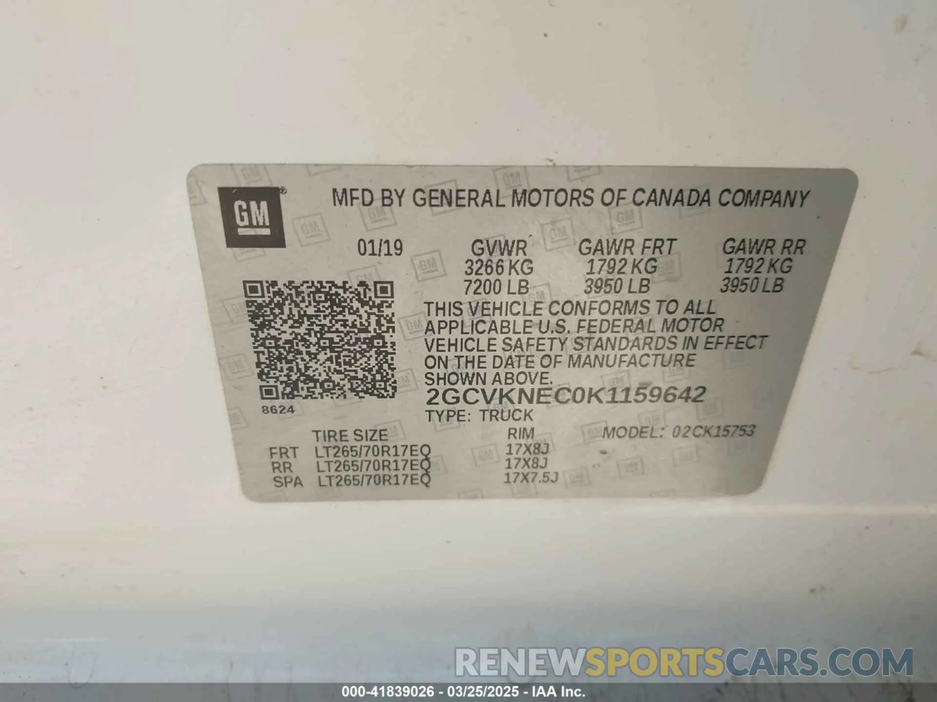 9 Photograph of a damaged car 2GCVKNEC0K1159642 CHEVROLET SILVERADO 1500 LD 2019