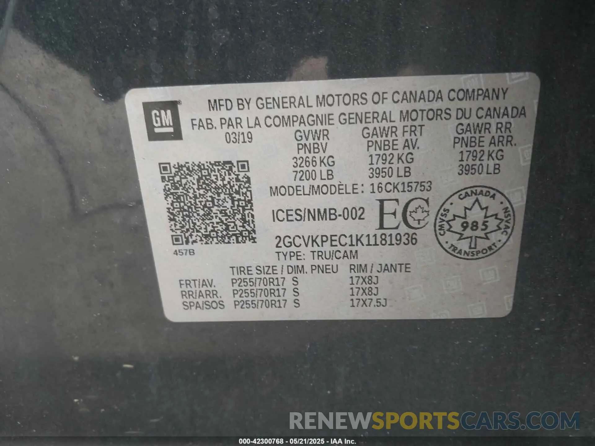9 Photograph of a damaged car 2GCVKPEC1K1181936 CHEVROLET SILVERADO 1500 LD 2019