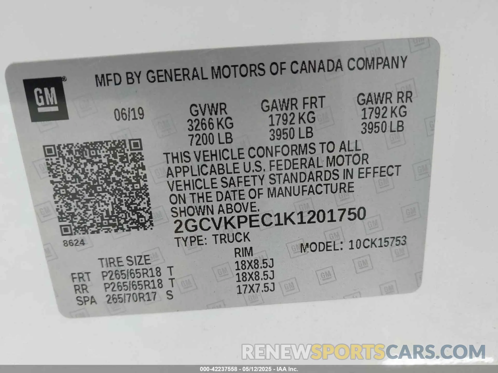 9 Photograph of a damaged car 2GCVKPEC1K1201750 CHEVROLET SILVERADO 1500 LD 2019