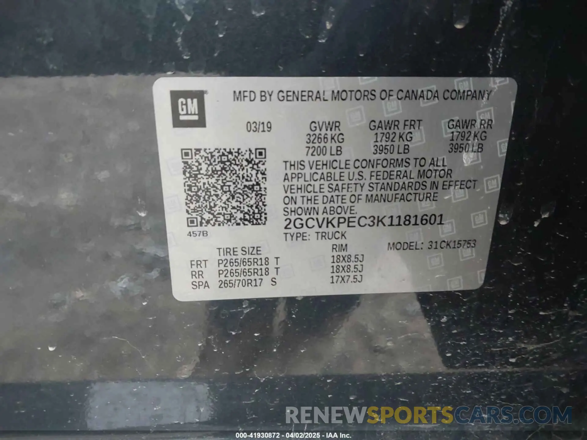 9 Photograph of a damaged car 2GCVKPEC3K1181601 CHEVROLET SILVERADO 1500 LD 2019