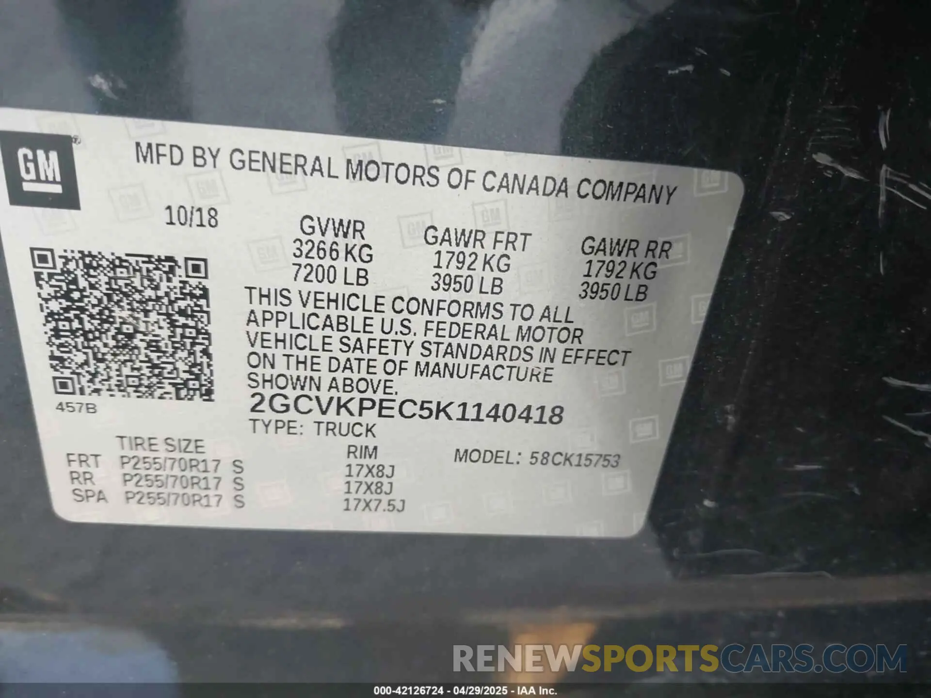 9 Photograph of a damaged car 2GCVKPEC5K1140418 CHEVROLET SILVERADO 1500 LD 2019