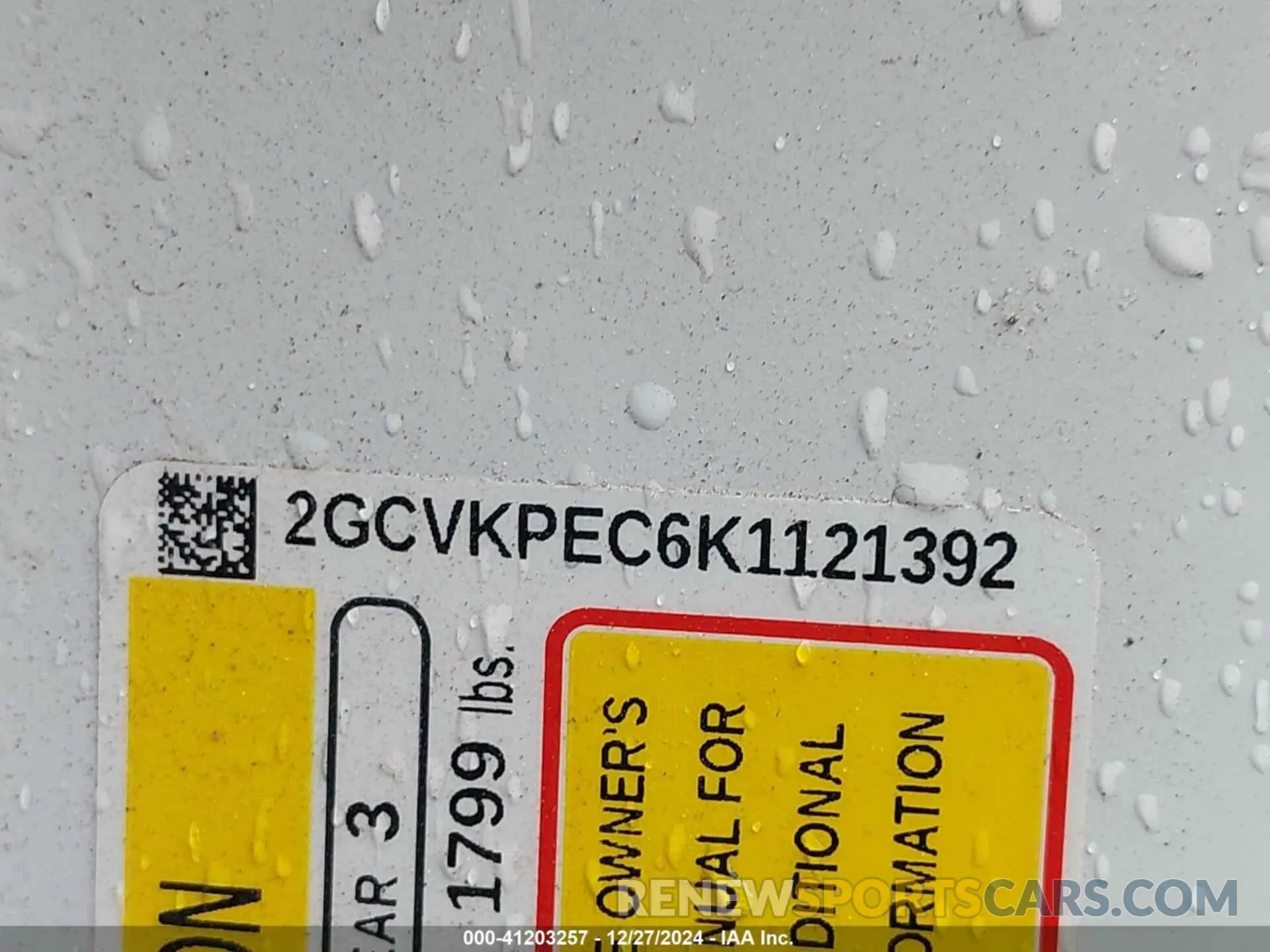 9 Photograph of a damaged car 2GCVKPEC6K1121392 CHEVROLET SILVERADO 1500 LD 2019