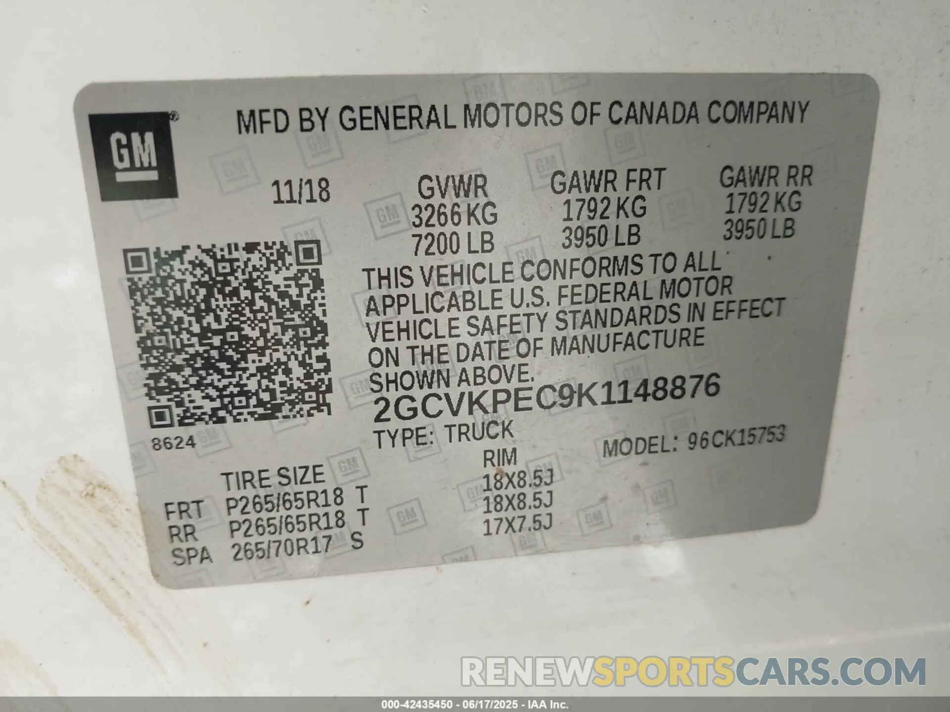 9 Photograph of a damaged car 2GCVKPEC9K1148876 CHEVROLET SILVERADO 1500 LD 2019