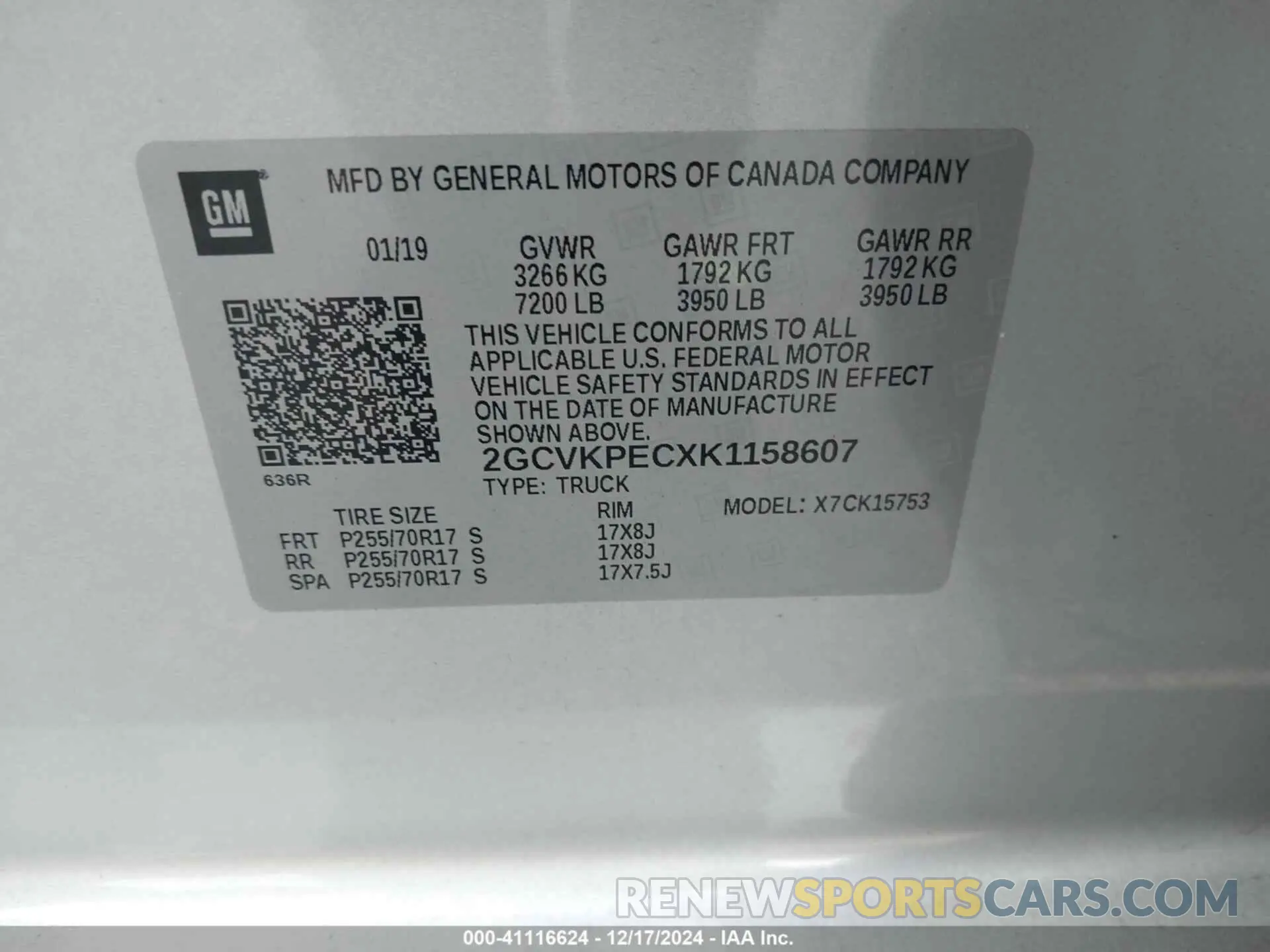 9 Photograph of a damaged car 2GCVKPECXK1158607 CHEVROLET SILVERADO 1500 LD 2019