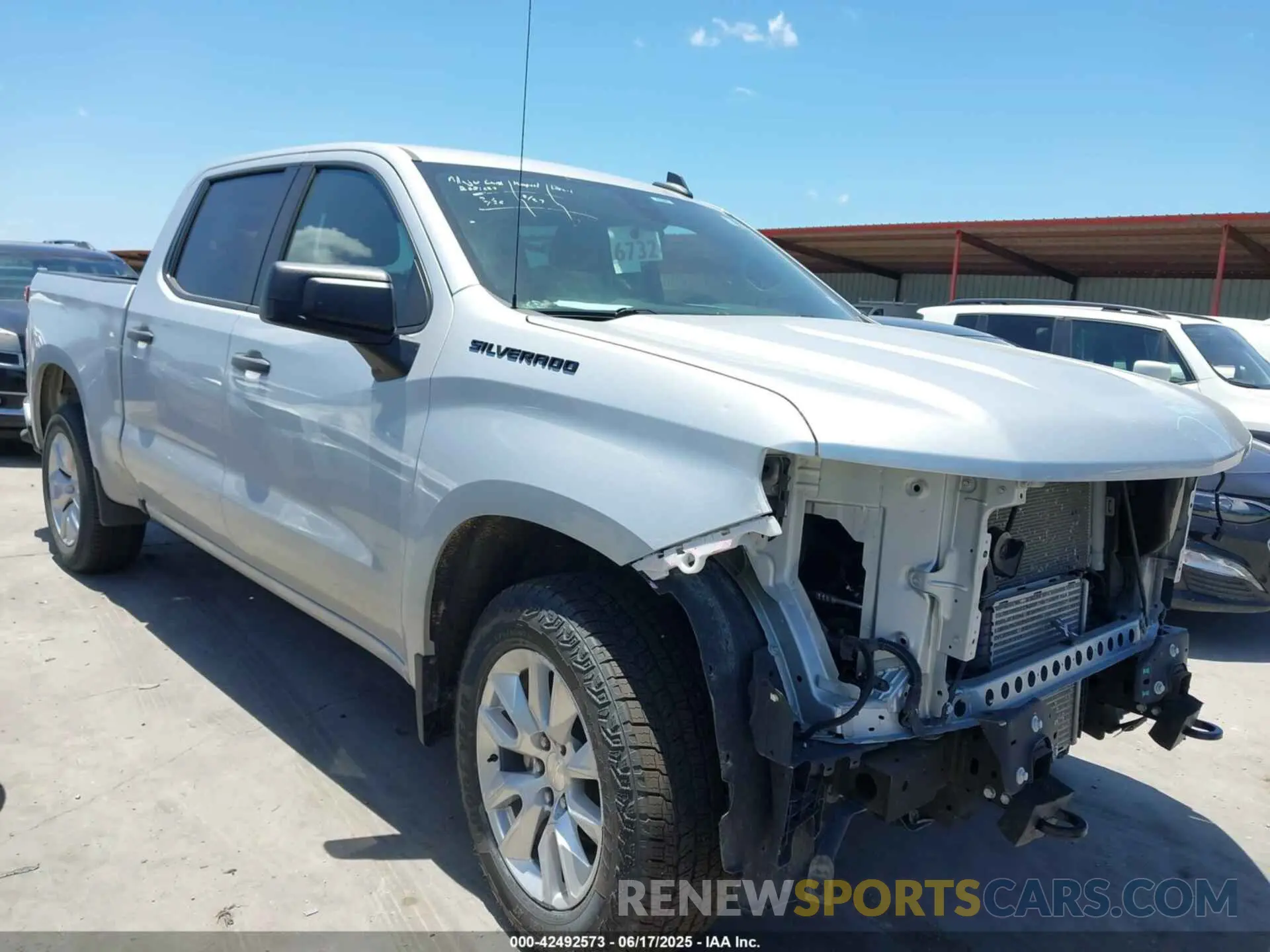 1 Photograph of a damaged car 1GCPWBEK0NZ221605 CHEVROLET SILVERADO 1500 LTD 2022