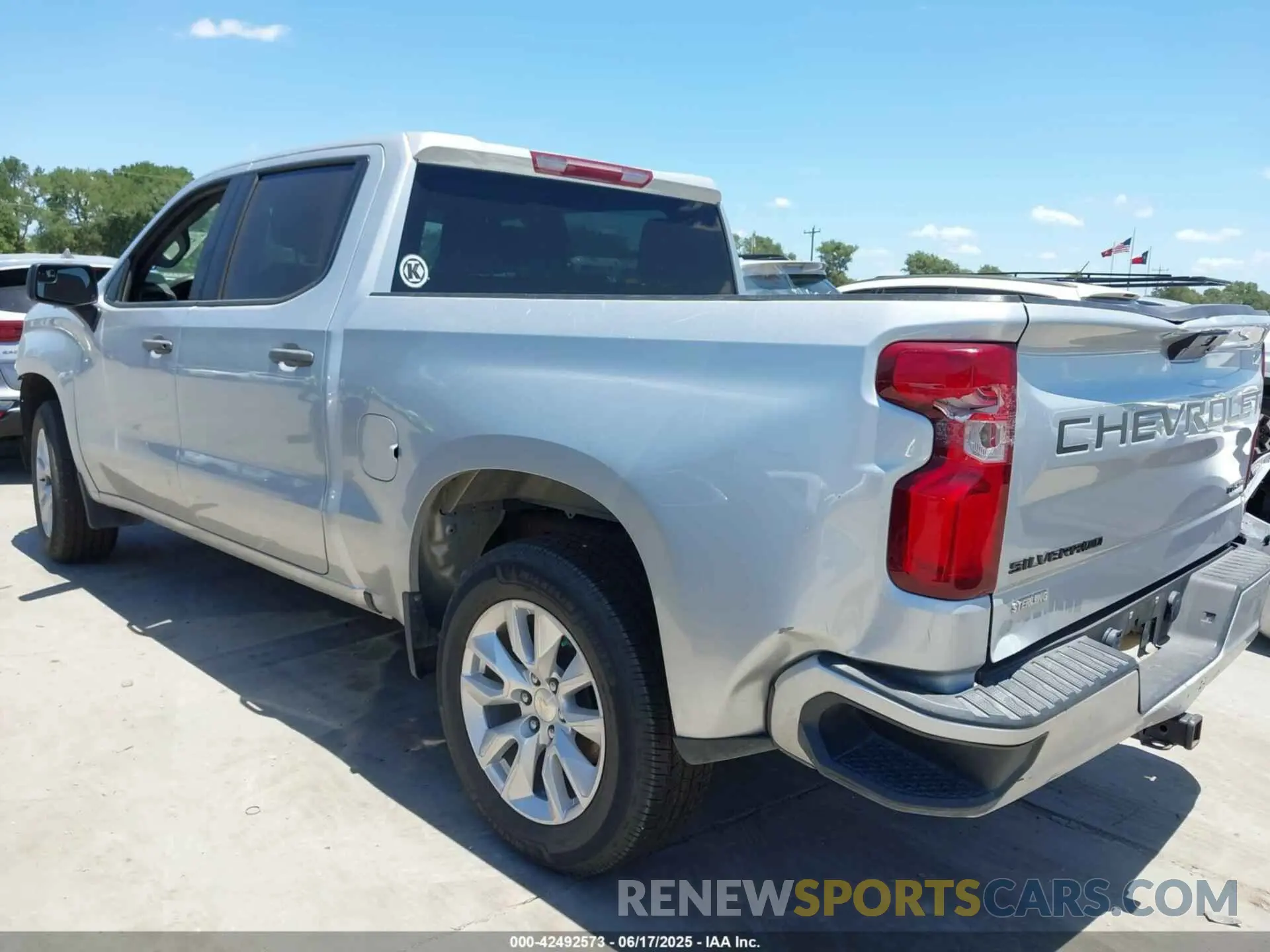 3 Photograph of a damaged car 1GCPWBEK0NZ221605 CHEVROLET SILVERADO 1500 LTD 2022