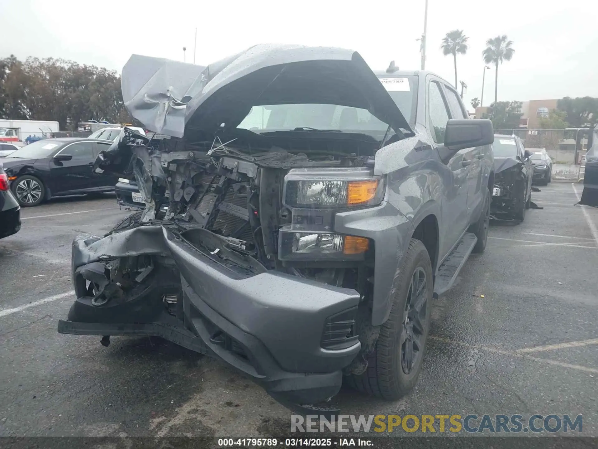 2 Photograph of a damaged car 1GCPWBEK4NZ121877 CHEVROLET SILVERADO 1500 LTD 2022