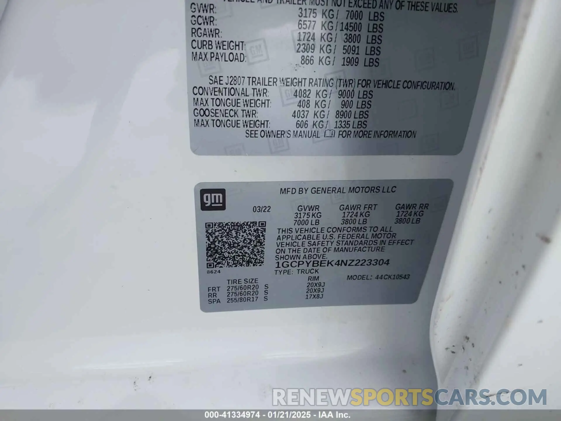 9 Photograph of a damaged car 1GCPYBEK4NZ223304 CHEVROLET SILVERADO 1500 LTD 2022