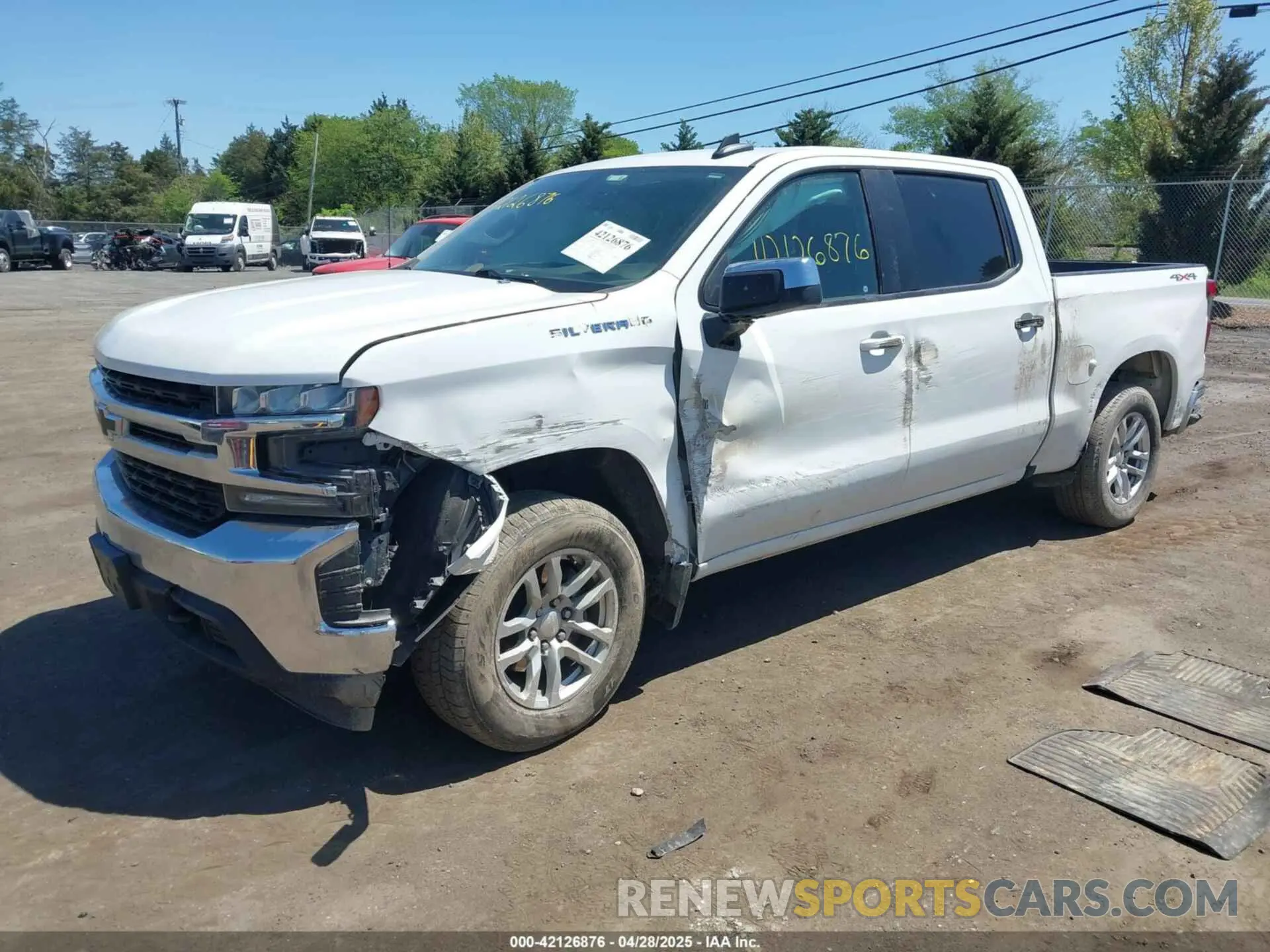2 Photograph of a damaged car 1GCPYJEK7NZ173444 CHEVROLET SILVERADO 1500 LTD 2022