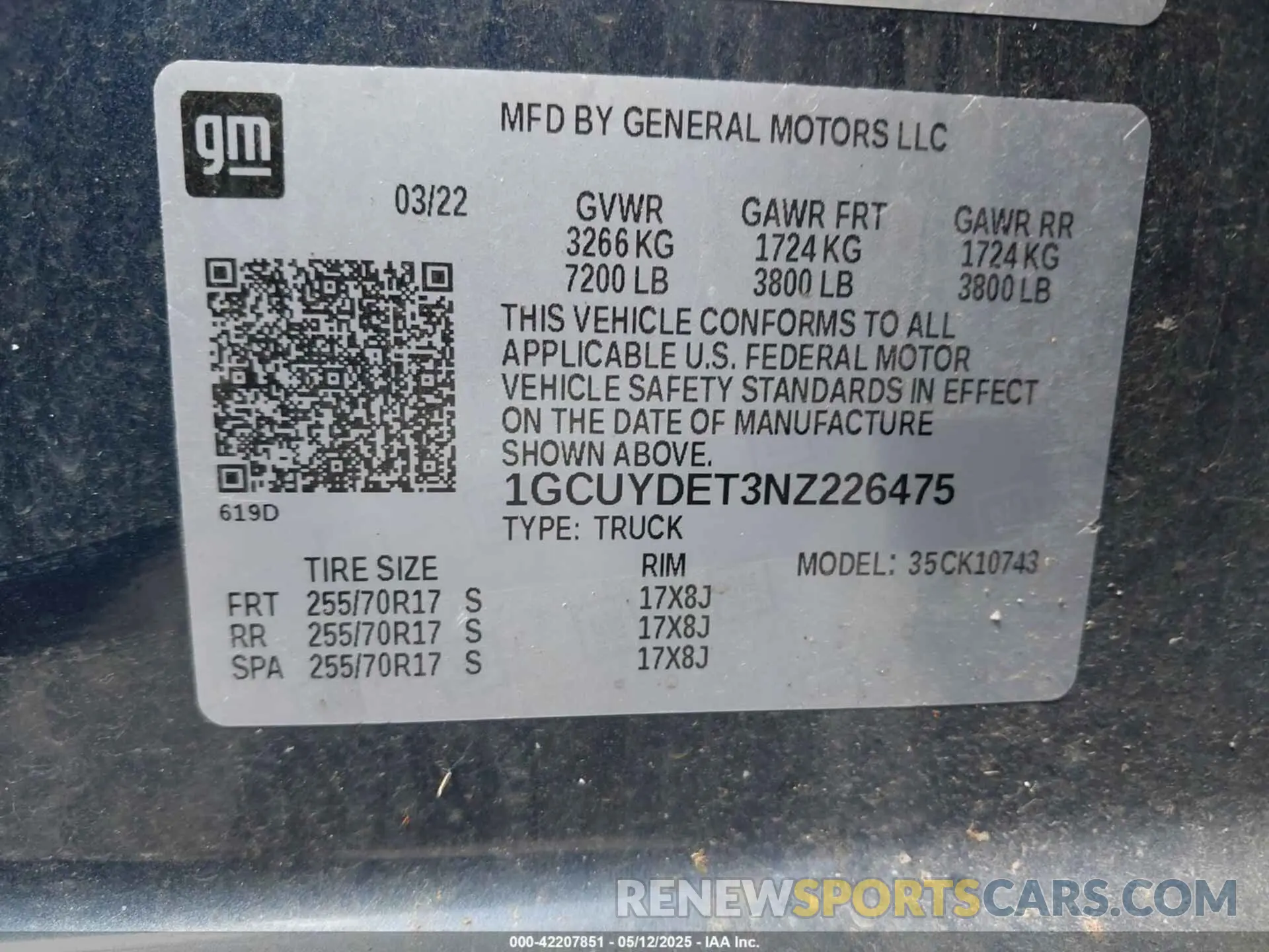 9 Photograph of a damaged car 1GCUYDET3NZ226475 CHEVROLET SILVERADO 1500 LTD 2022
