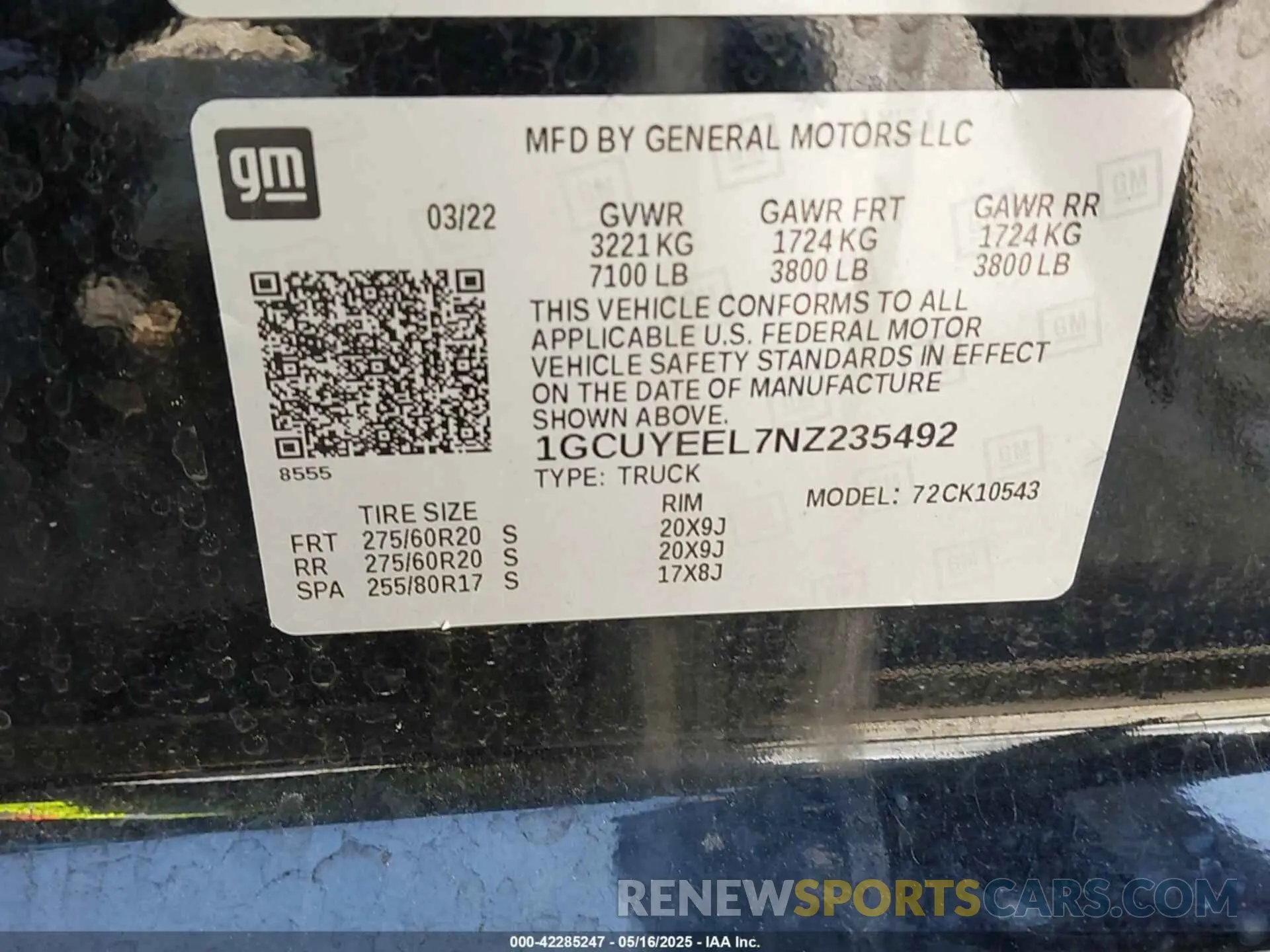 9 Photograph of a damaged car 1GCUYEEL7NZ235492 CHEVROLET SILVERADO 1500 LTD 2022