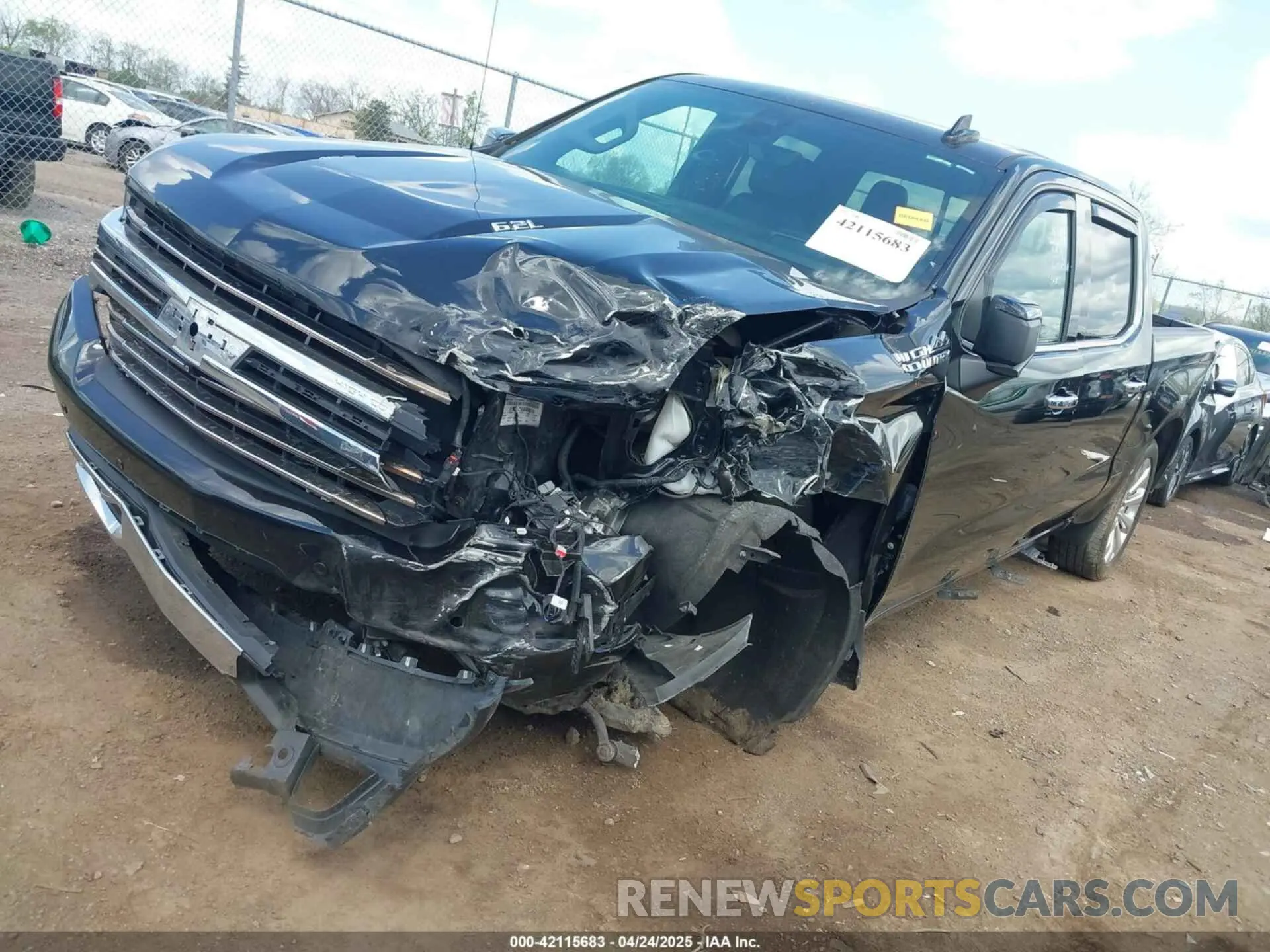 2 Photograph of a damaged car 1GCUYHEL9NZ126565 CHEVROLET SILVERADO 1500 LTD 2022