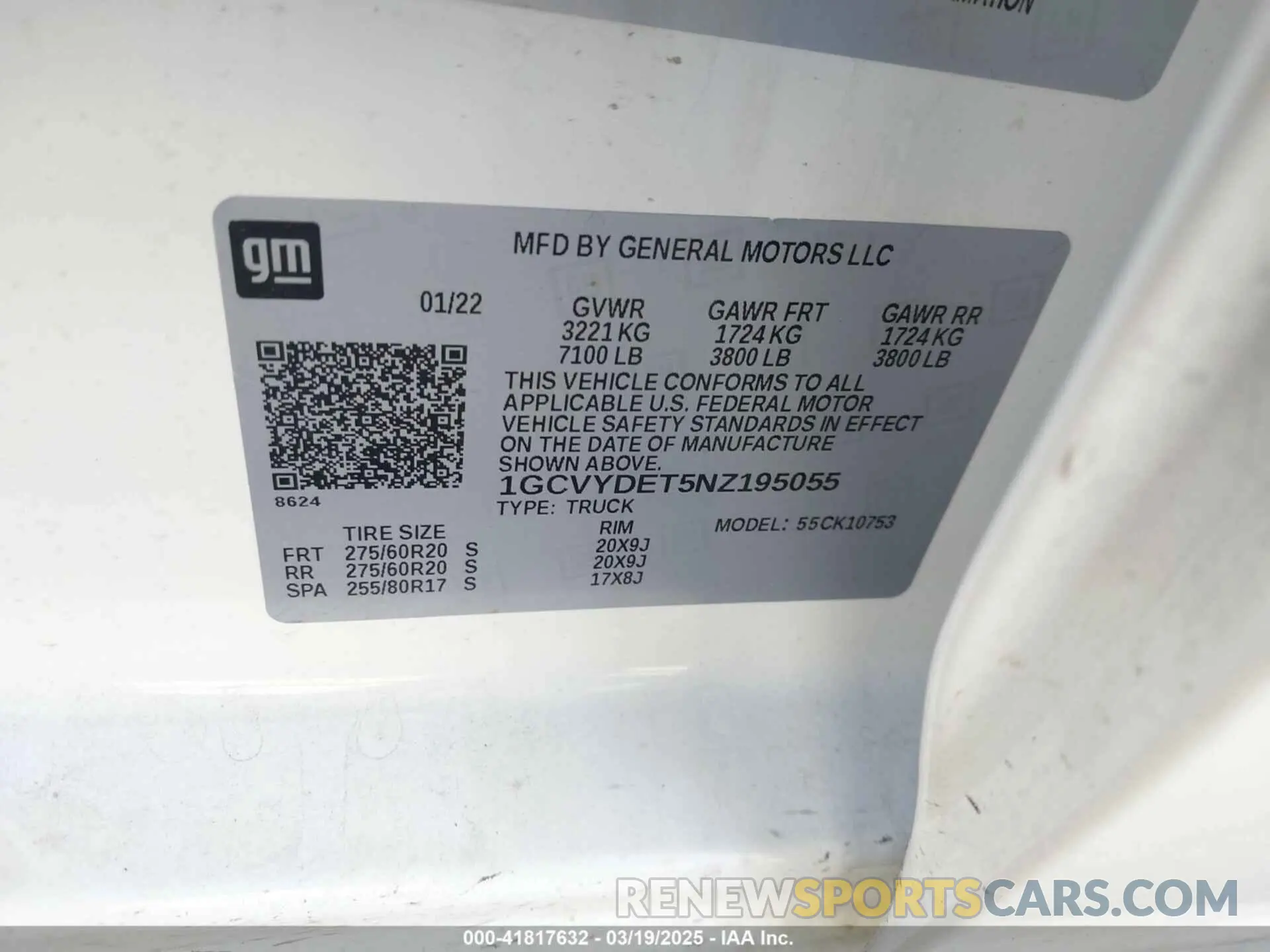 9 Photograph of a damaged car 1GCVYDET5NZ195055 CHEVROLET SILVERADO 1500 LTD 2022