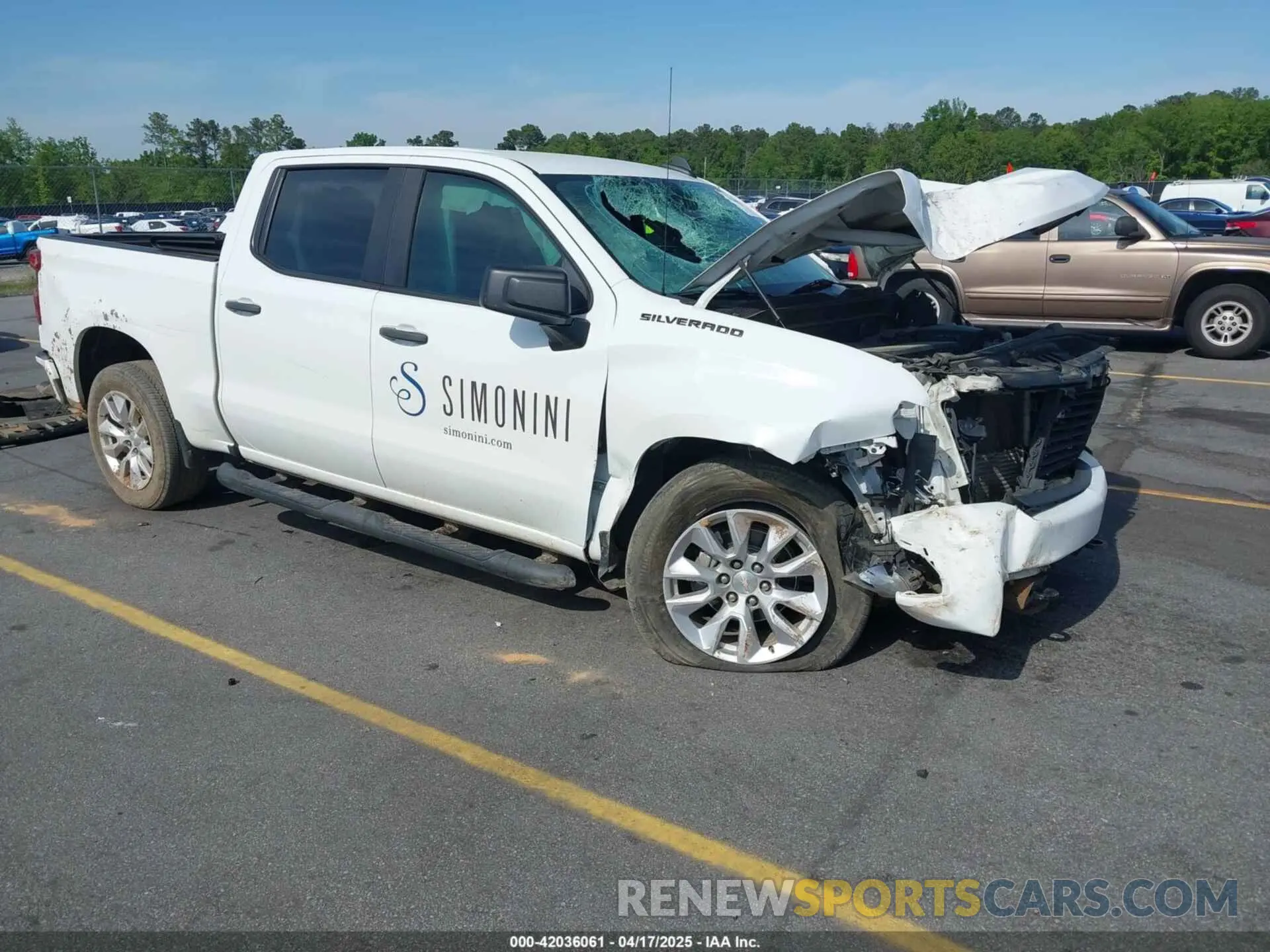 1 Photograph of a damaged car 3GCPWBEK9NG186210 CHEVROLET SILVERADO 1500 LTD 2022
