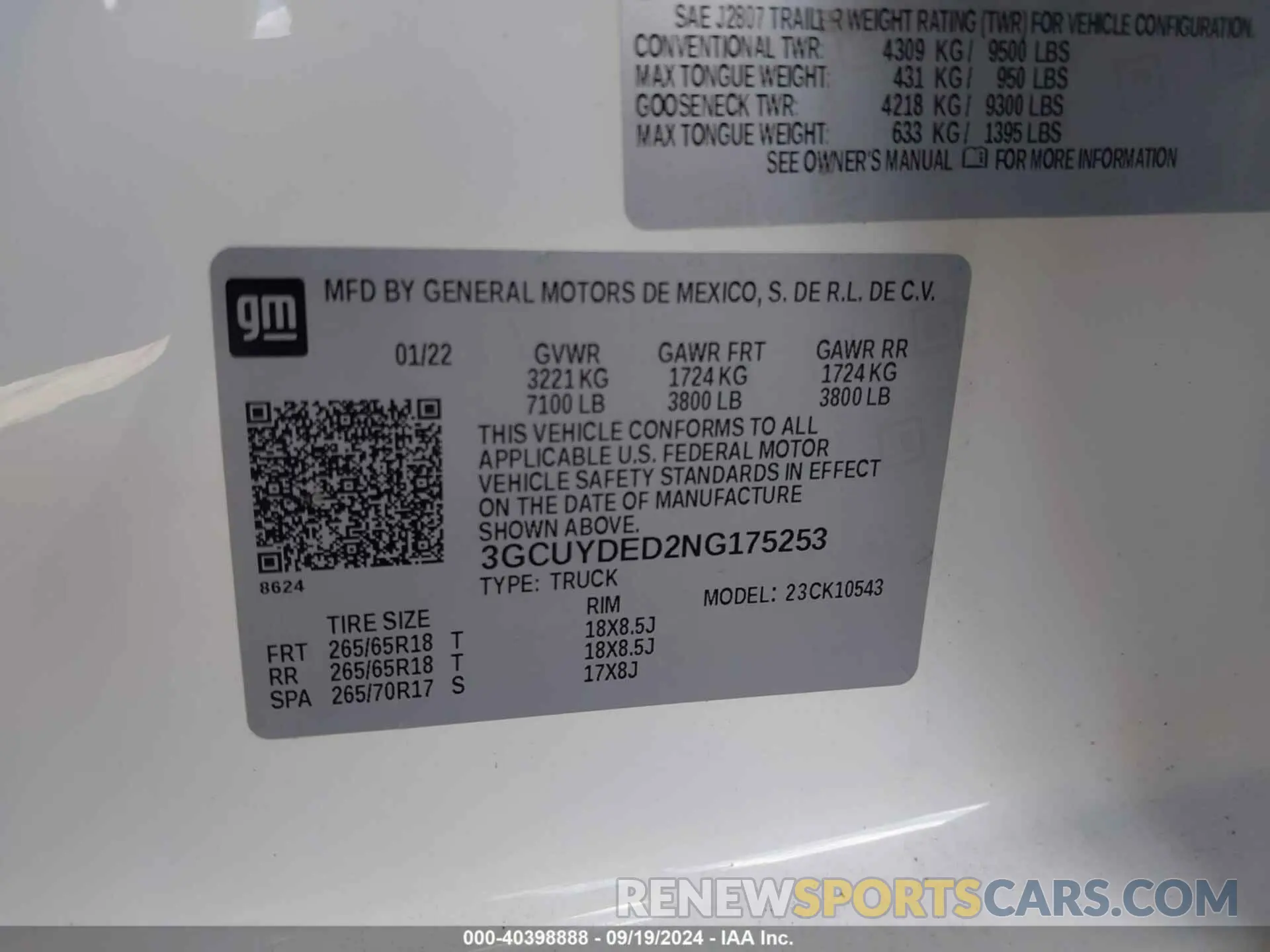9 Photograph of a damaged car 3GCUYDED2NG175253 CHEVROLET SILVERADO 1500 LTD 2022