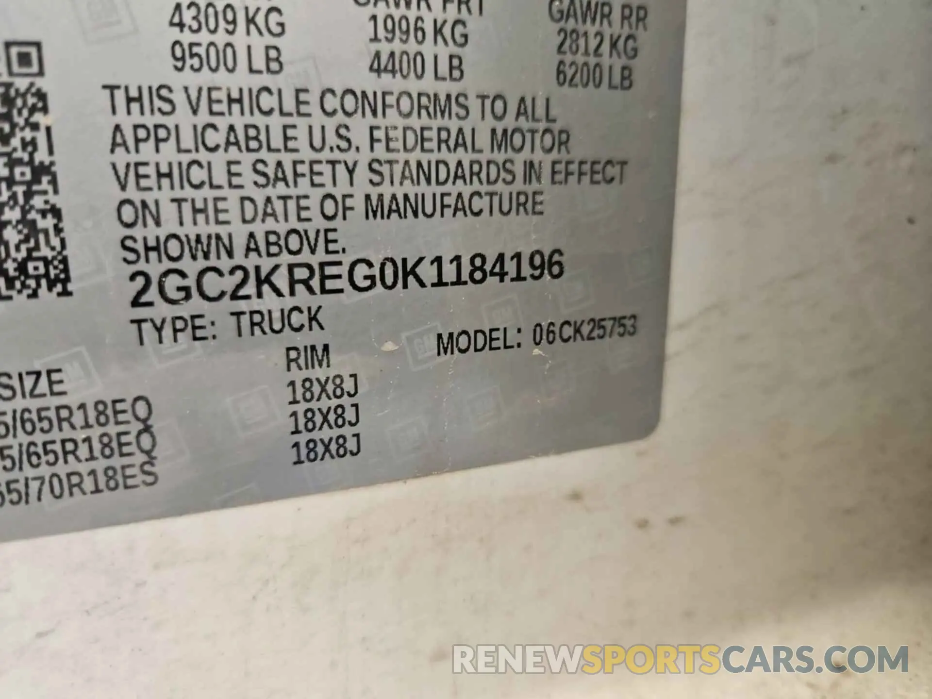 15 Photograph of a damaged car 2GC2KREG0K1184196 CHEVROLET SILVERADO 2019