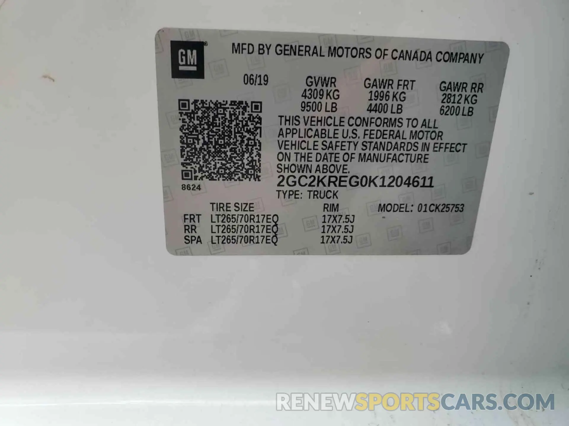 26 Photograph of a damaged car 2GC2KREG0K1204611 CHEVROLET SILVERADO 2019