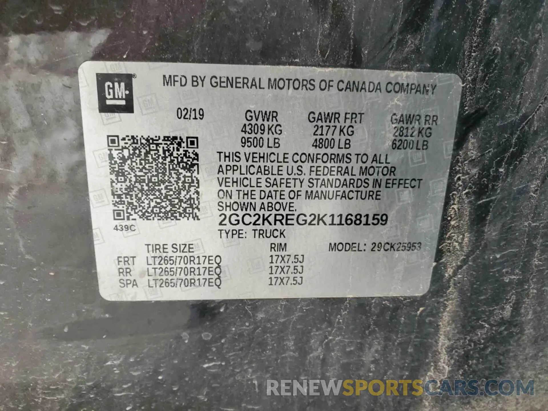 21 Photograph of a damaged car 2GC2KREG2K1168159 CHEVROLET SILVERADO 2019