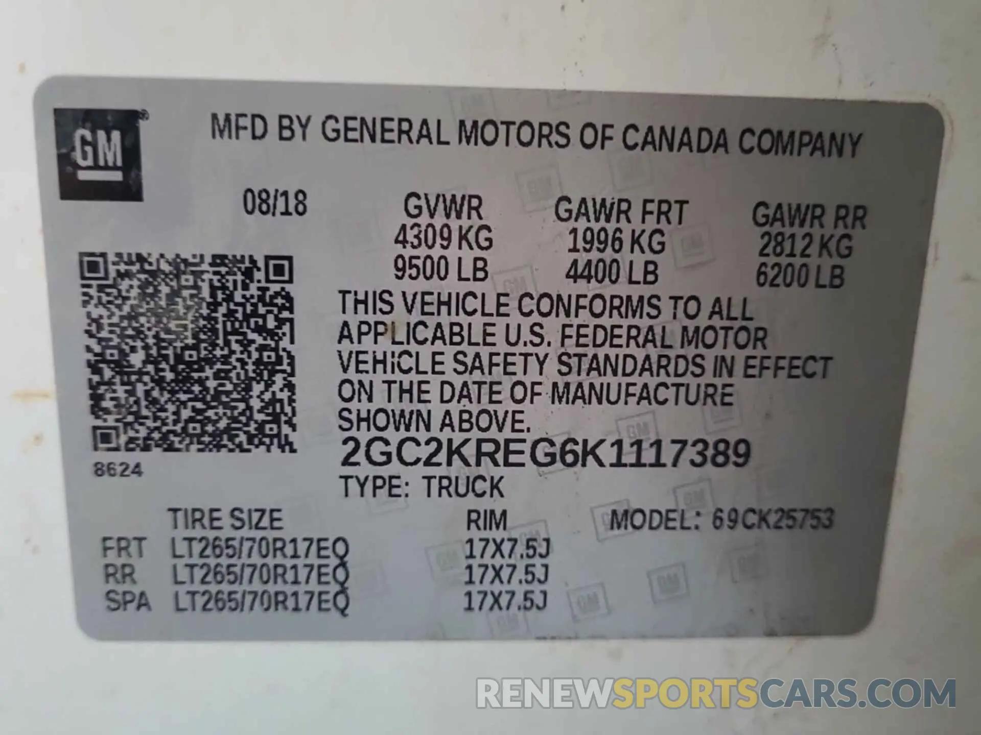 35 Photograph of a damaged car 2GC2KREG6K1117389 CHEVROLET SILVERADO 2019