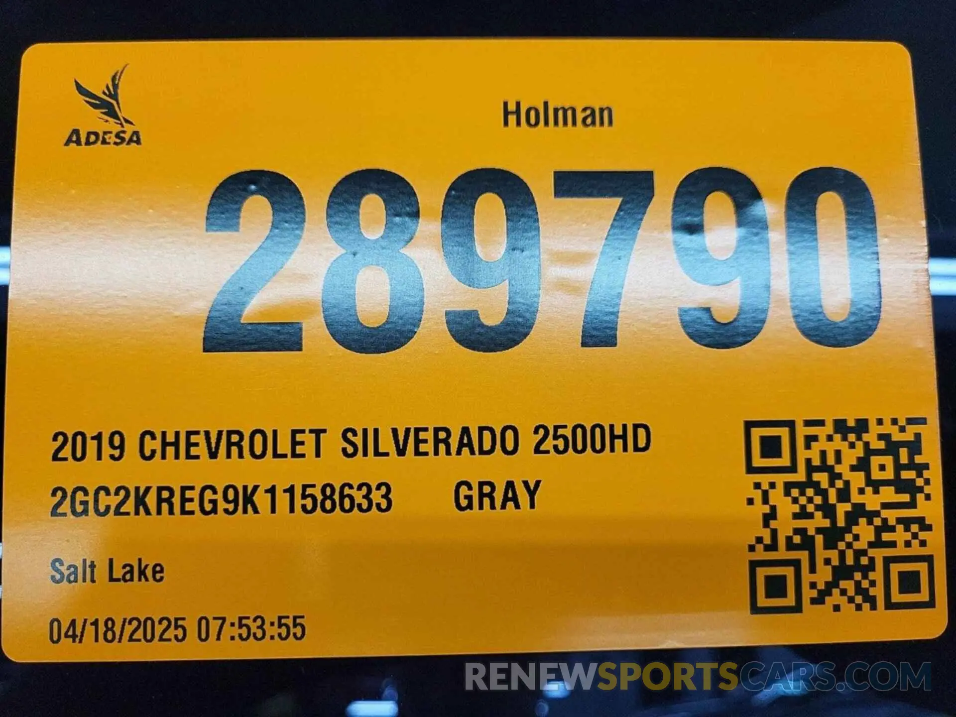 49 Photograph of a damaged car 2GC2KREG9K1158633 CHEVROLET SILVERADO 2019