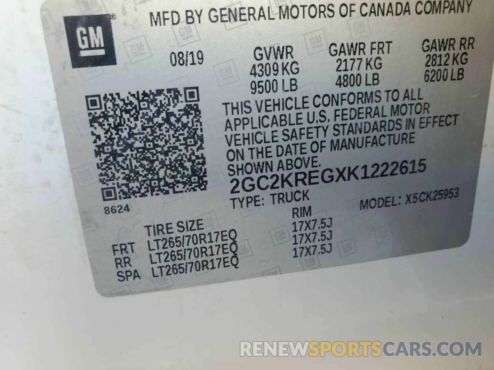 12 Photograph of a damaged car 2GC2KREGXK1222615 CHEVROLET SILVERADO 2019