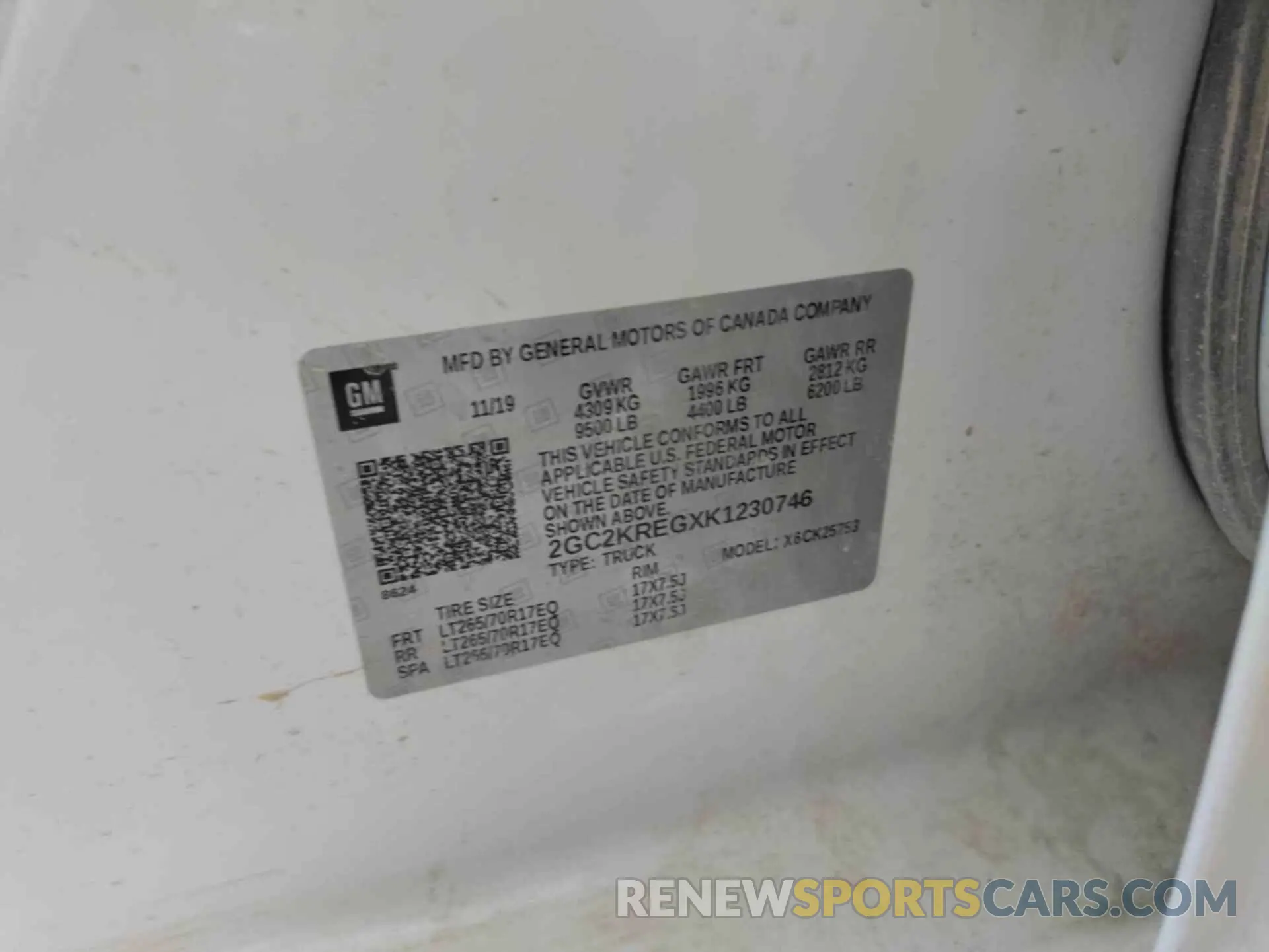 26 Photograph of a damaged car 2GC2KREGXK1230746 CHEVROLET SILVERADO 2019