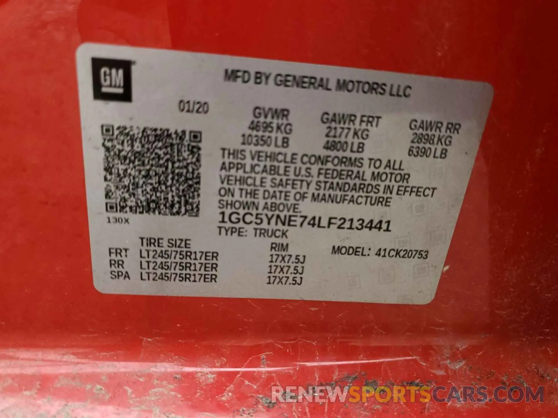 14 Photograph of a damaged car 1GC5YNE74LF213441 CHEVROLET SILVERADO 2020