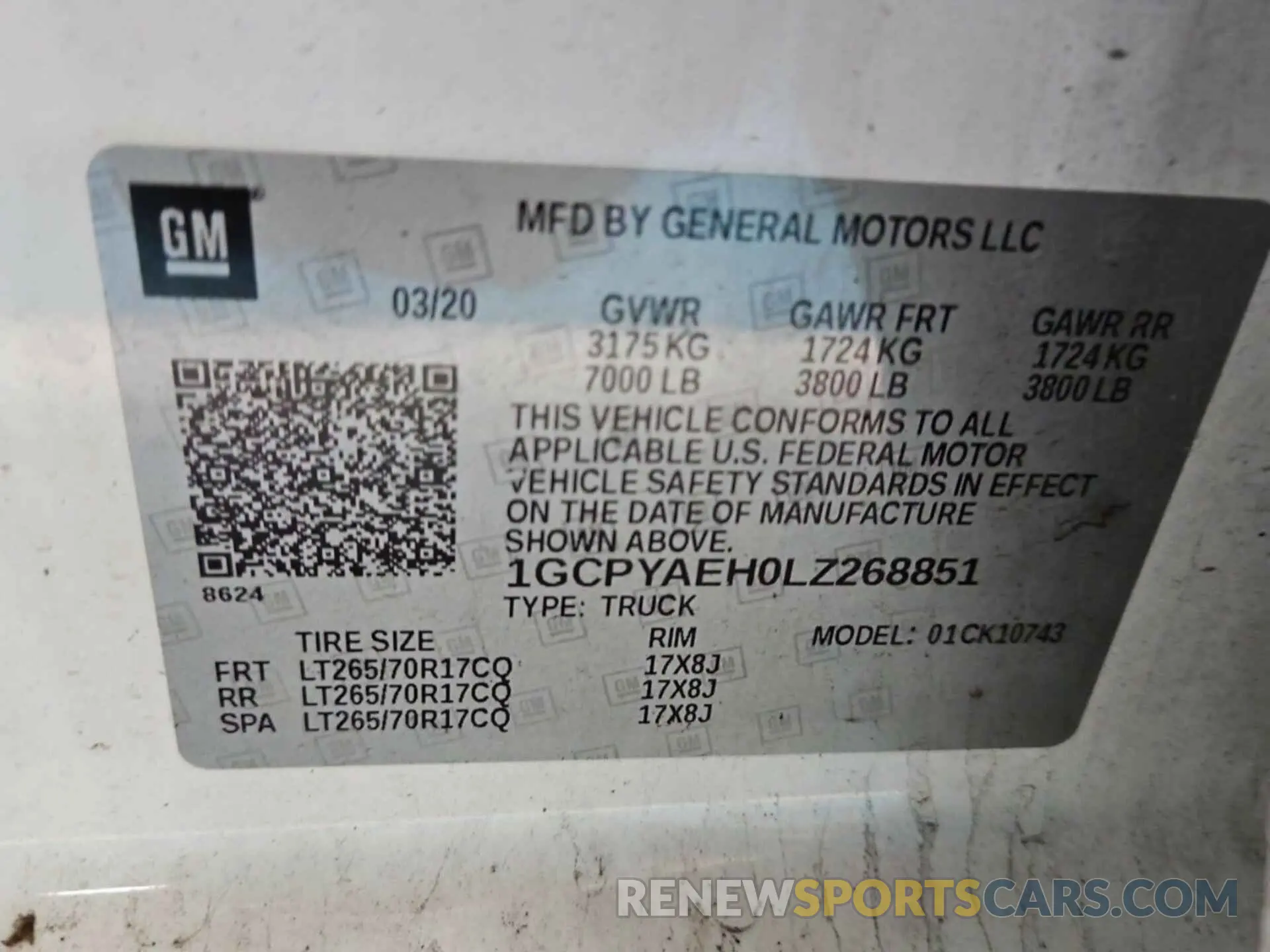 51 Photograph of a damaged car 1GCPYAEH0LZ268851 CHEVROLET SILVERADO 2020
