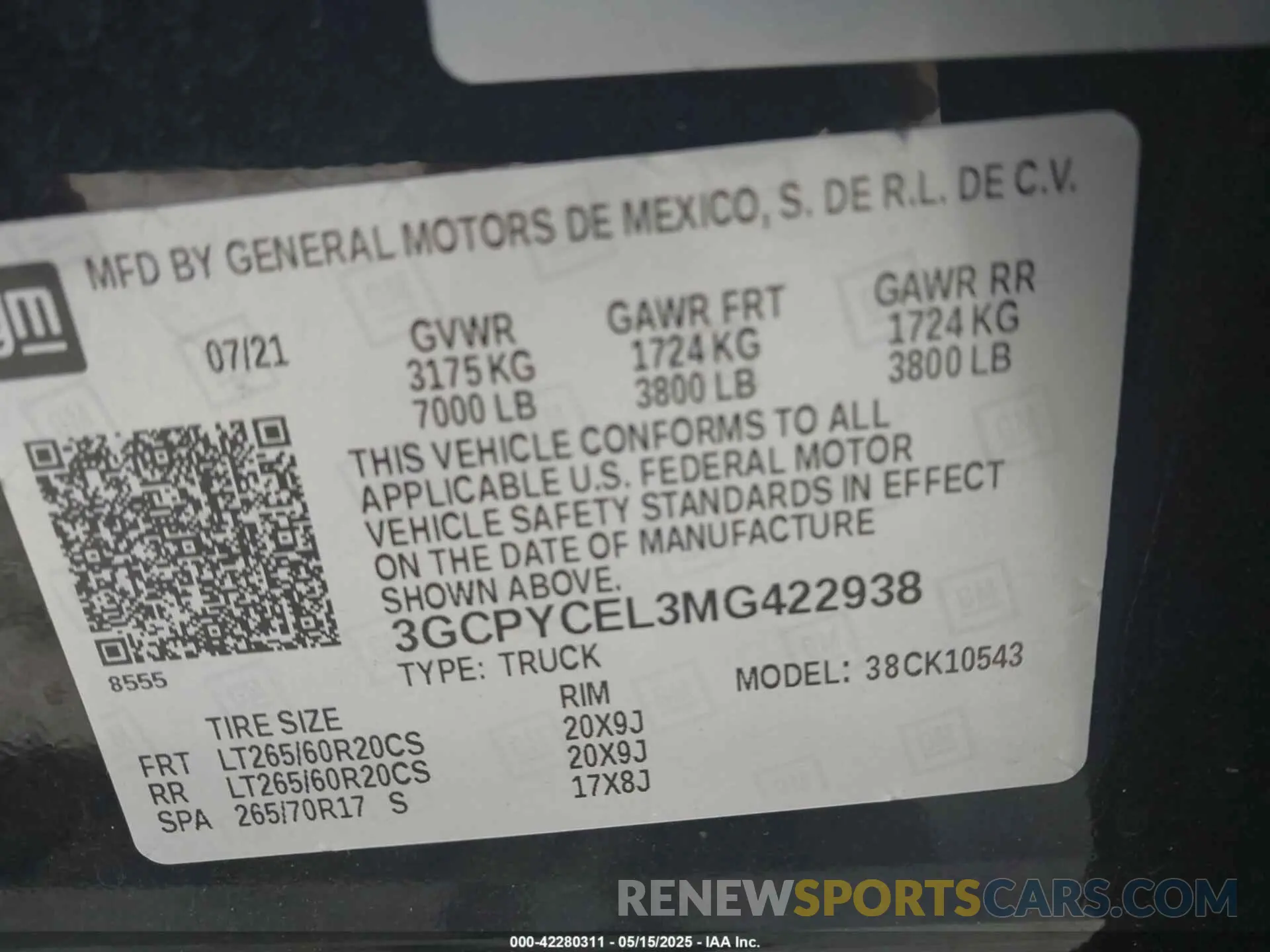 9 Photograph of a damaged car 3GCPYCEL3MG422938 CHEVROLET SILVERADO 2021