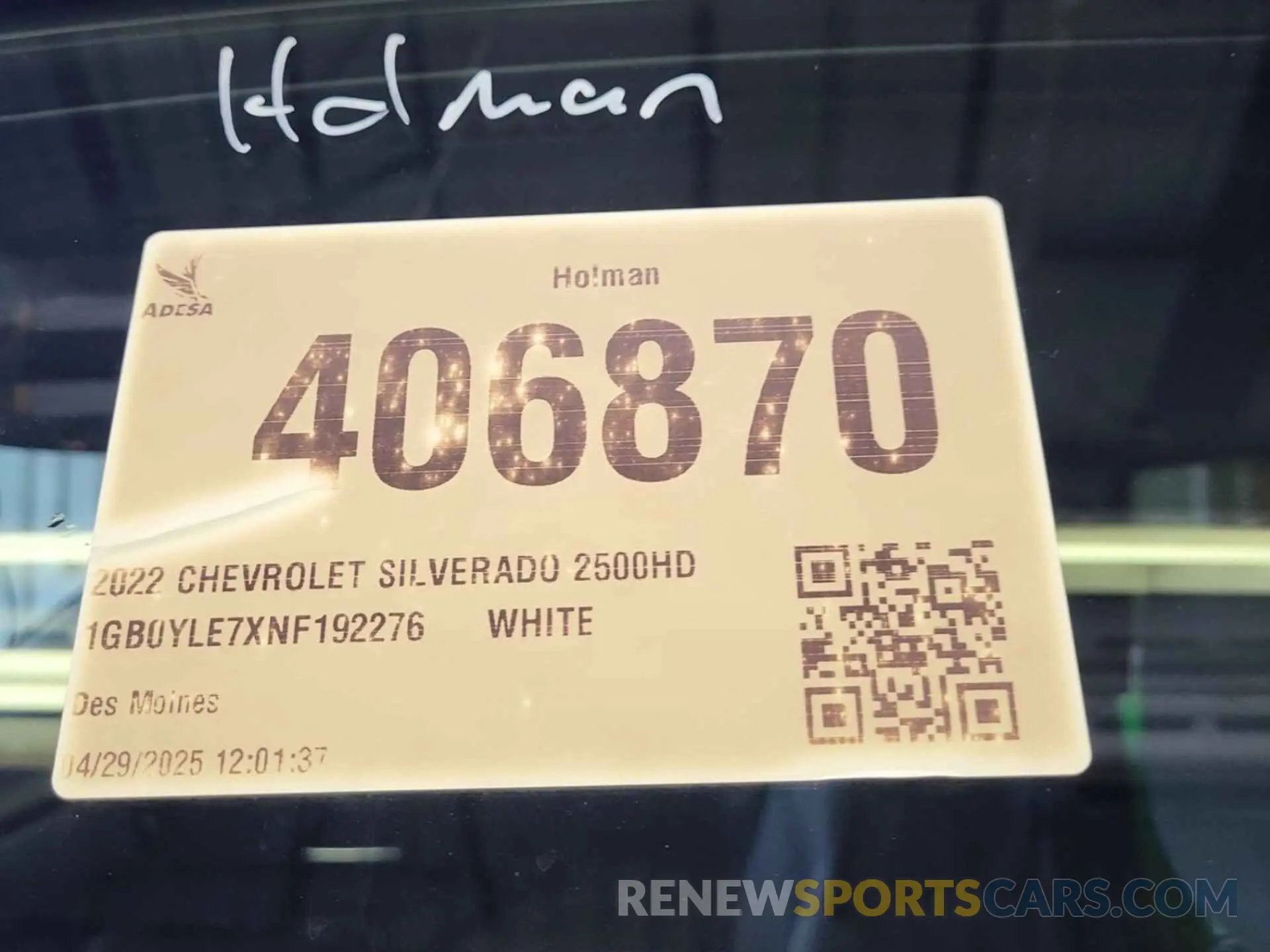 44 Photograph of a damaged car 1GB0YLE7XNF192276 CHEVROLET SILVERADO 2022