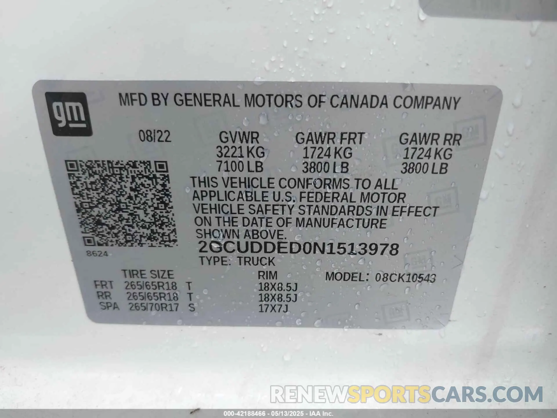 9 Photograph of a damaged car 2GCUDDED0N1513978 CHEVROLET SILVERADO 2022