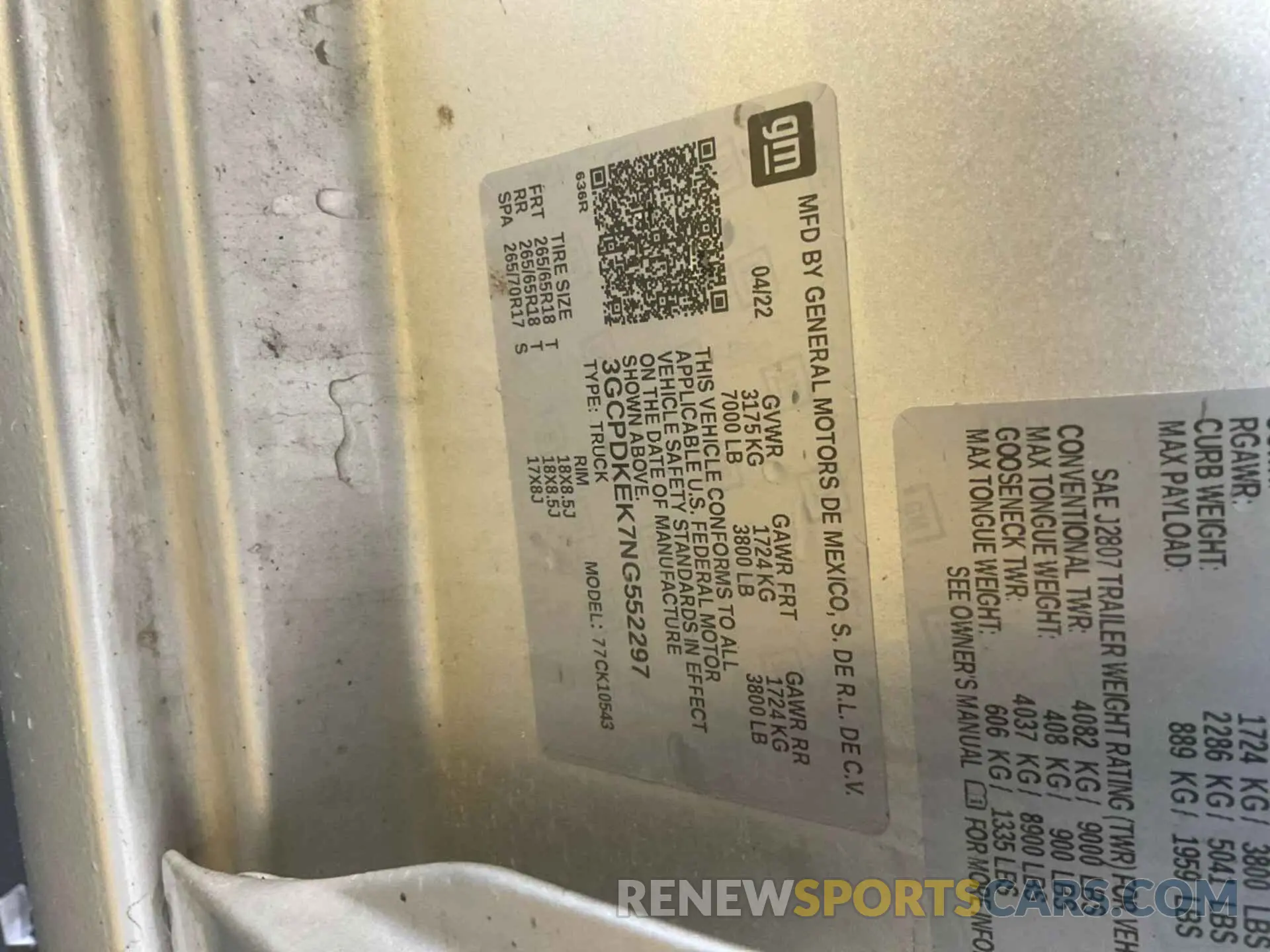 16 Photograph of a damaged car 3GCPDKEK7NG552297 CHEVROLET SILVERADO 2022