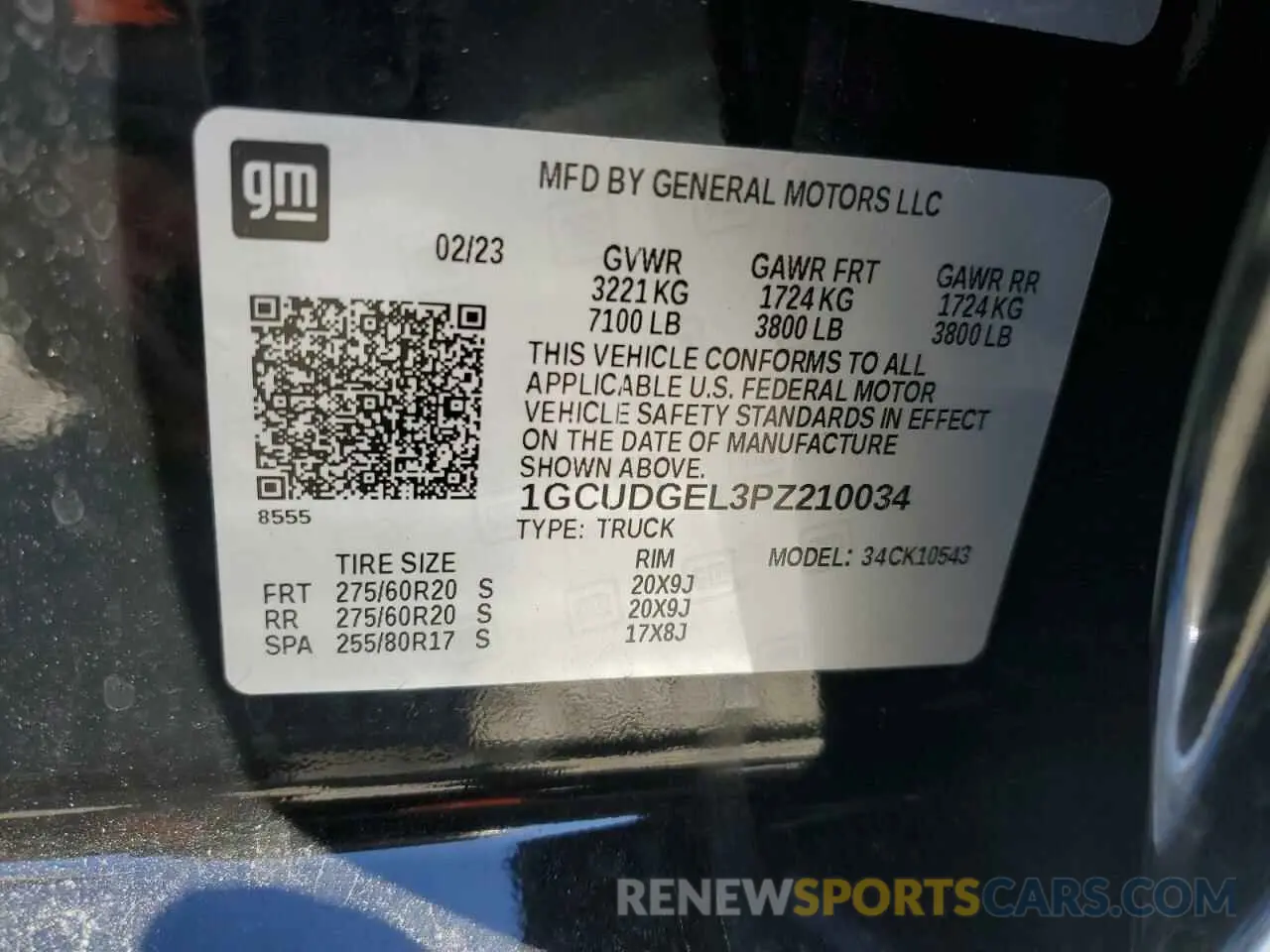 13 Photograph of a damaged car 1GCUDGEL3PZ210034 CHEVROLET SILVERADO 2023