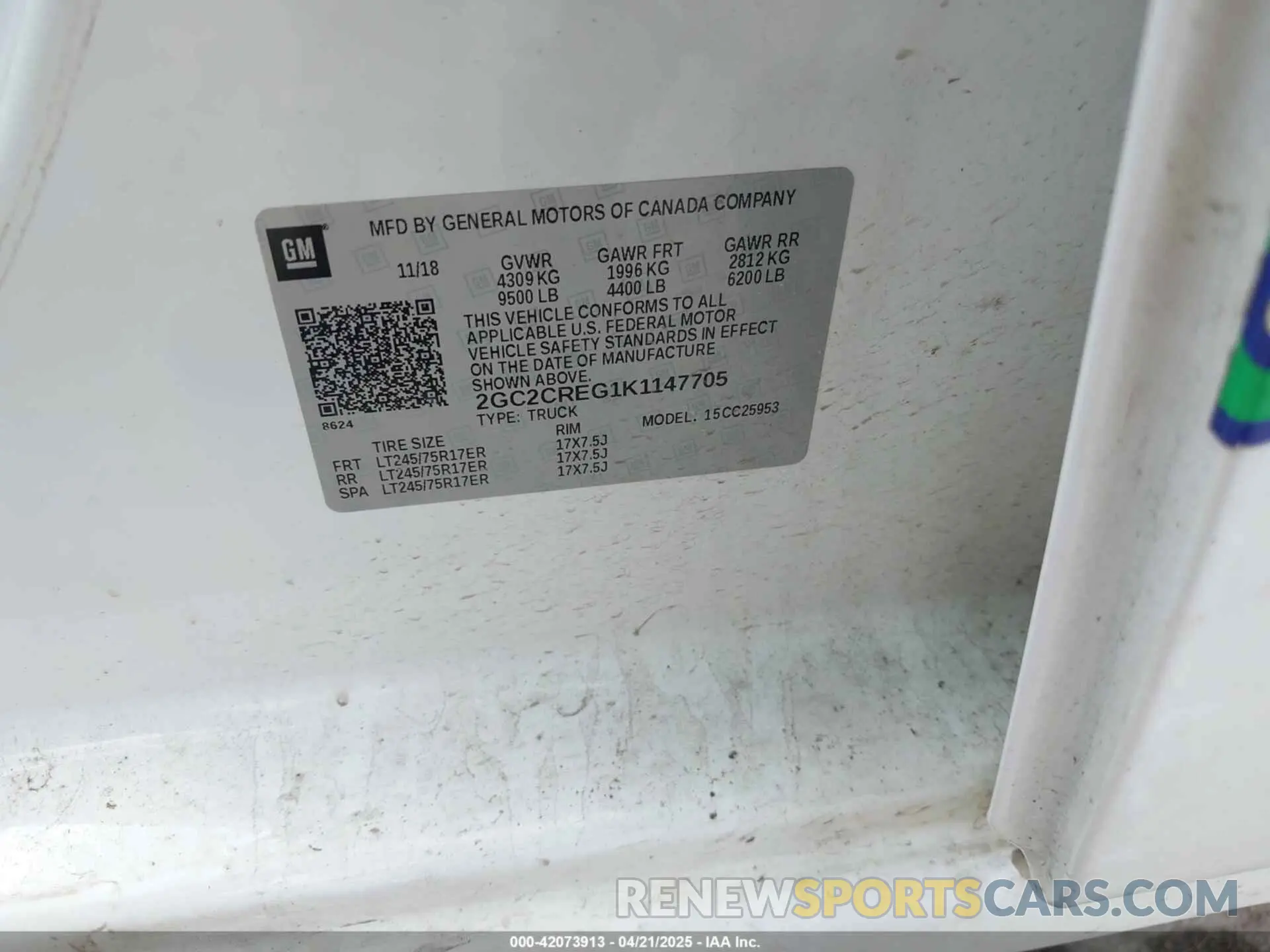 9 Photograph of a damaged car 2GC2CREG1K1147705 CHEVROLET SILVERADO 2500HD 2019