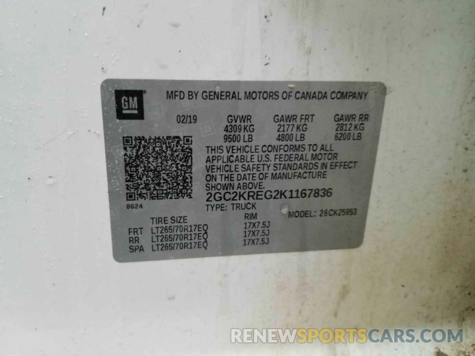 1 Photograph of a damaged car 2GC2KREG2K1167836 CHEVROLET SILVERADO 2500HD 2019