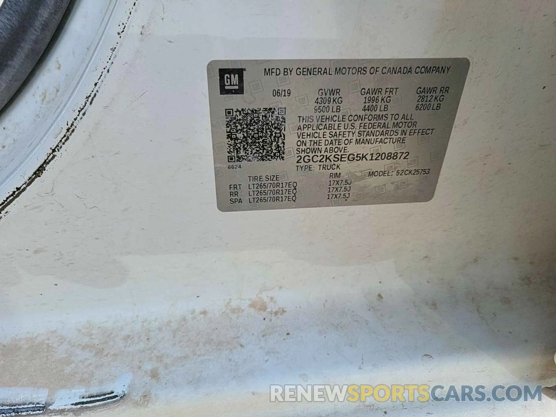 6 Photograph of a damaged car 2GC2KSEG5K1208872 CHEVROLET SILVERADO 2500HD 2019