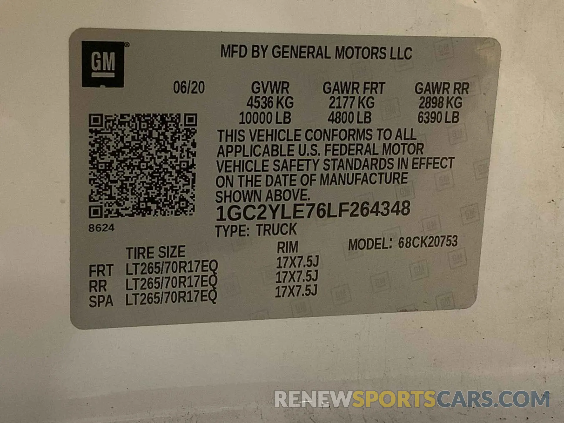 23 Photograph of a damaged car 1GC2YLE76LF264348 CHEVROLET SILVERADO 2500HD 2020