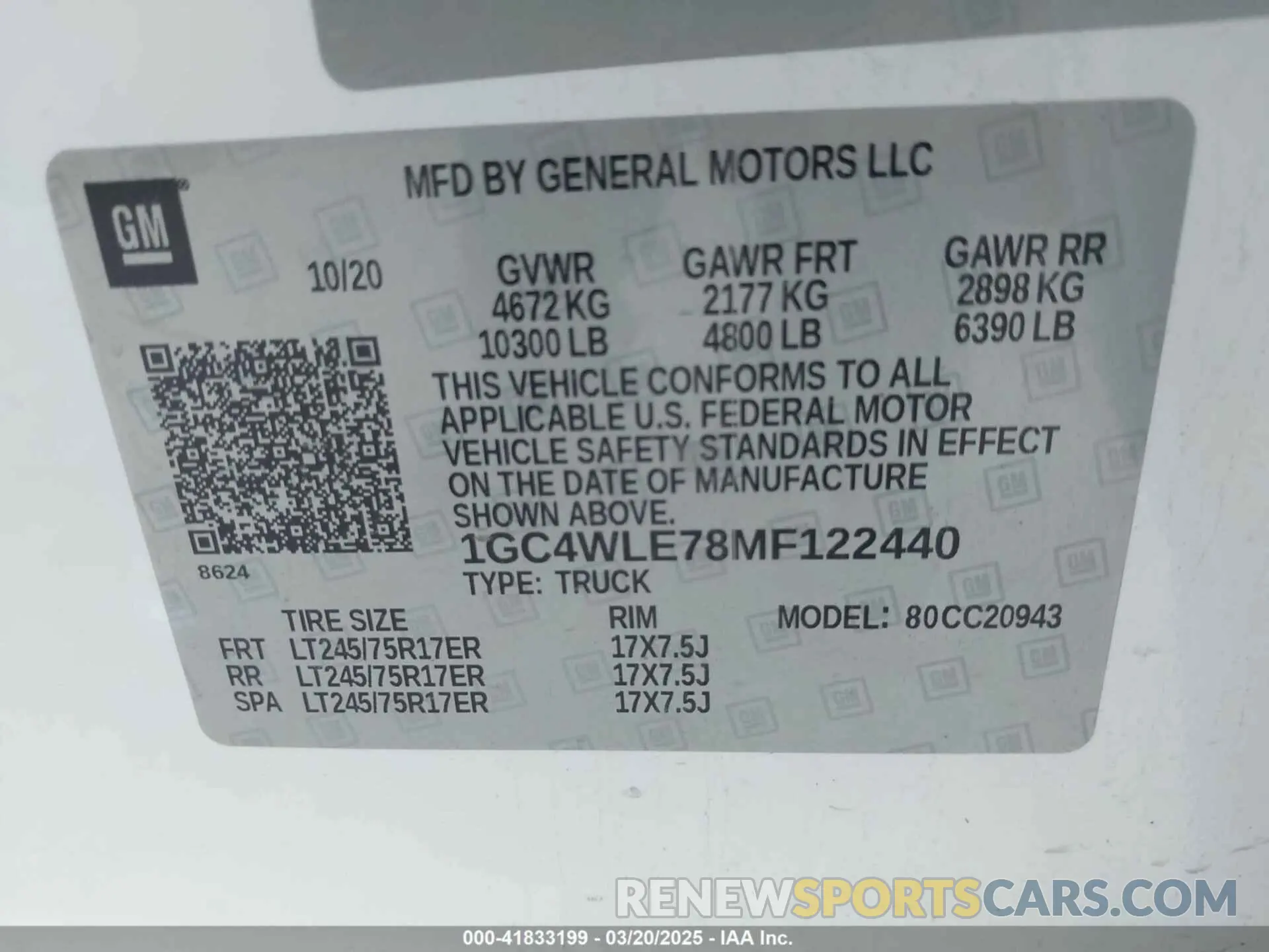 9 Photograph of a damaged car 1GC4WLE78MF122440 CHEVROLET SILVERADO 2500HD 2021