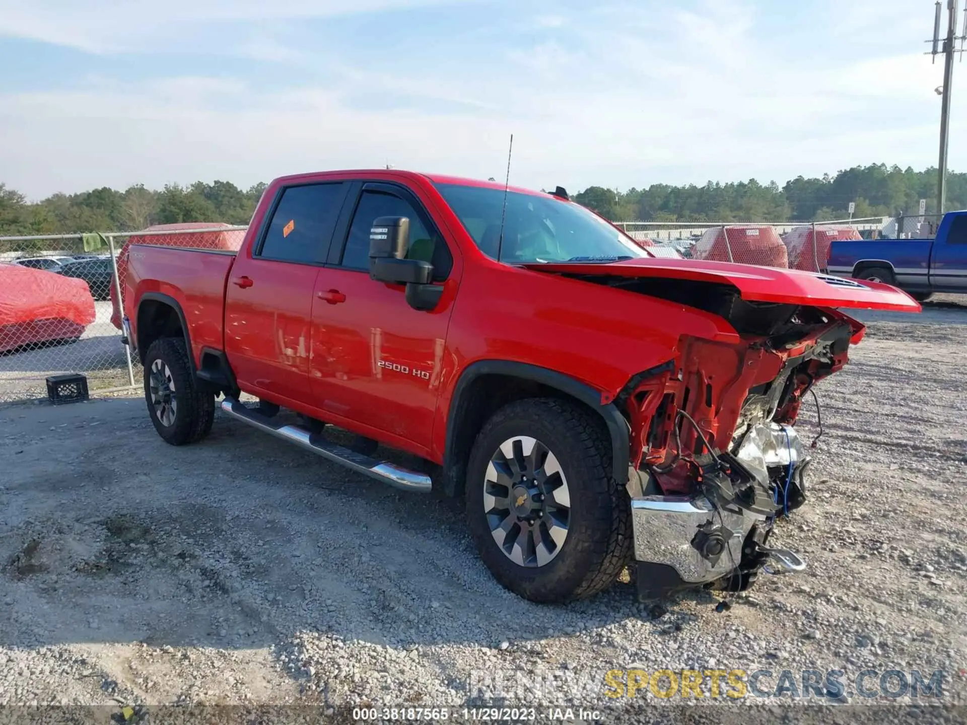 2 Photograph of a damaged car 1GC4YNEY1MF156377 CHEVROLET SILVERADO 2500HD 2021