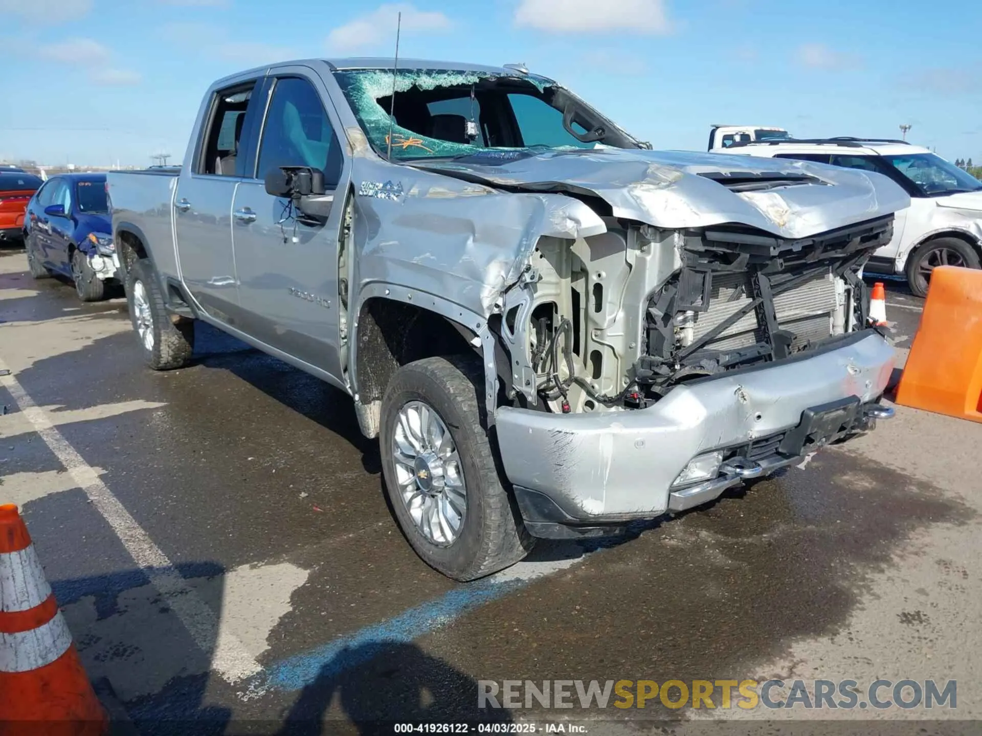 1 Photograph of a damaged car 1GC4YREY4NF110342 CHEVROLET SILVERADO 2500HD 2022